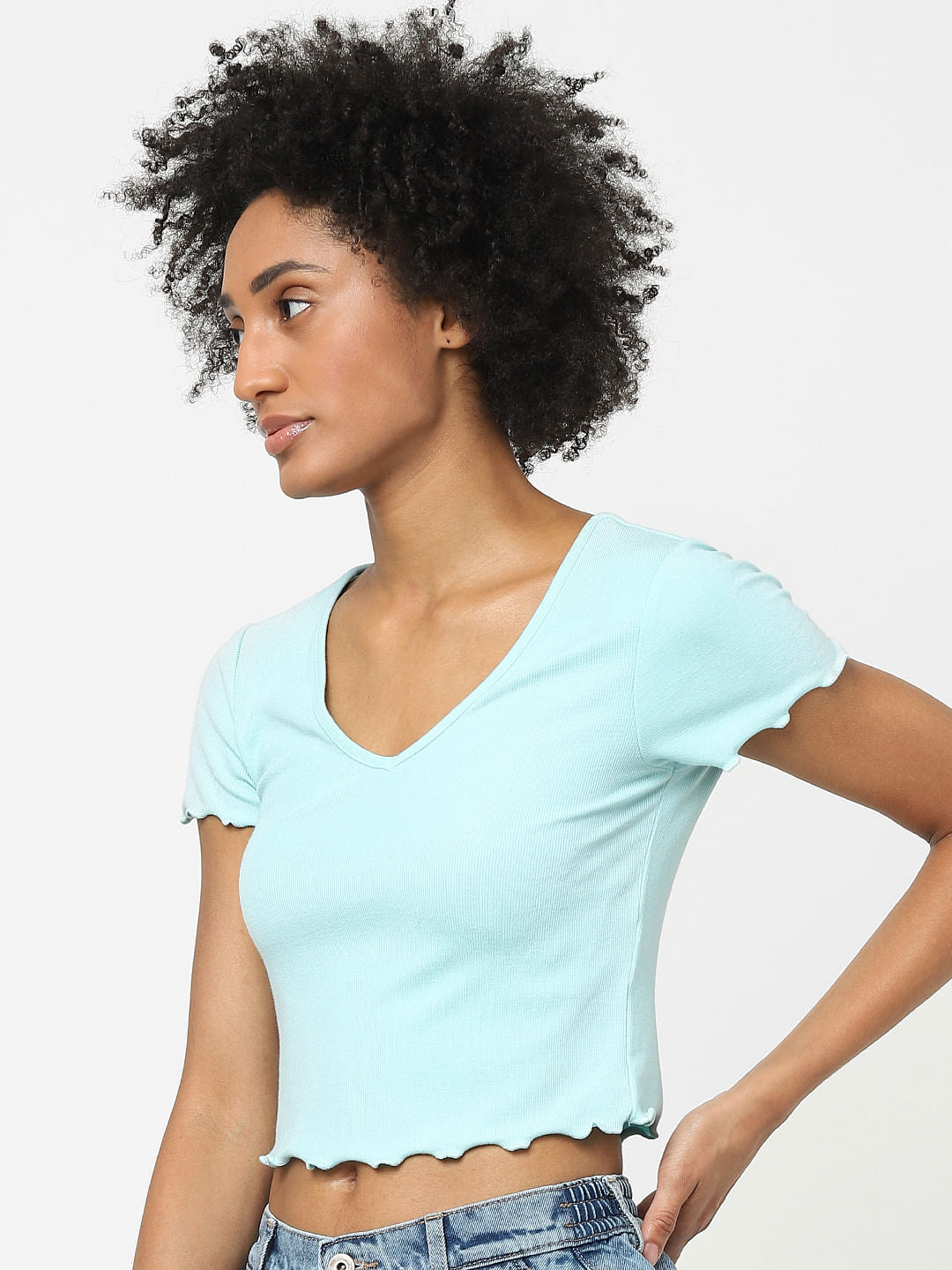 Green Cropped T-Shirt