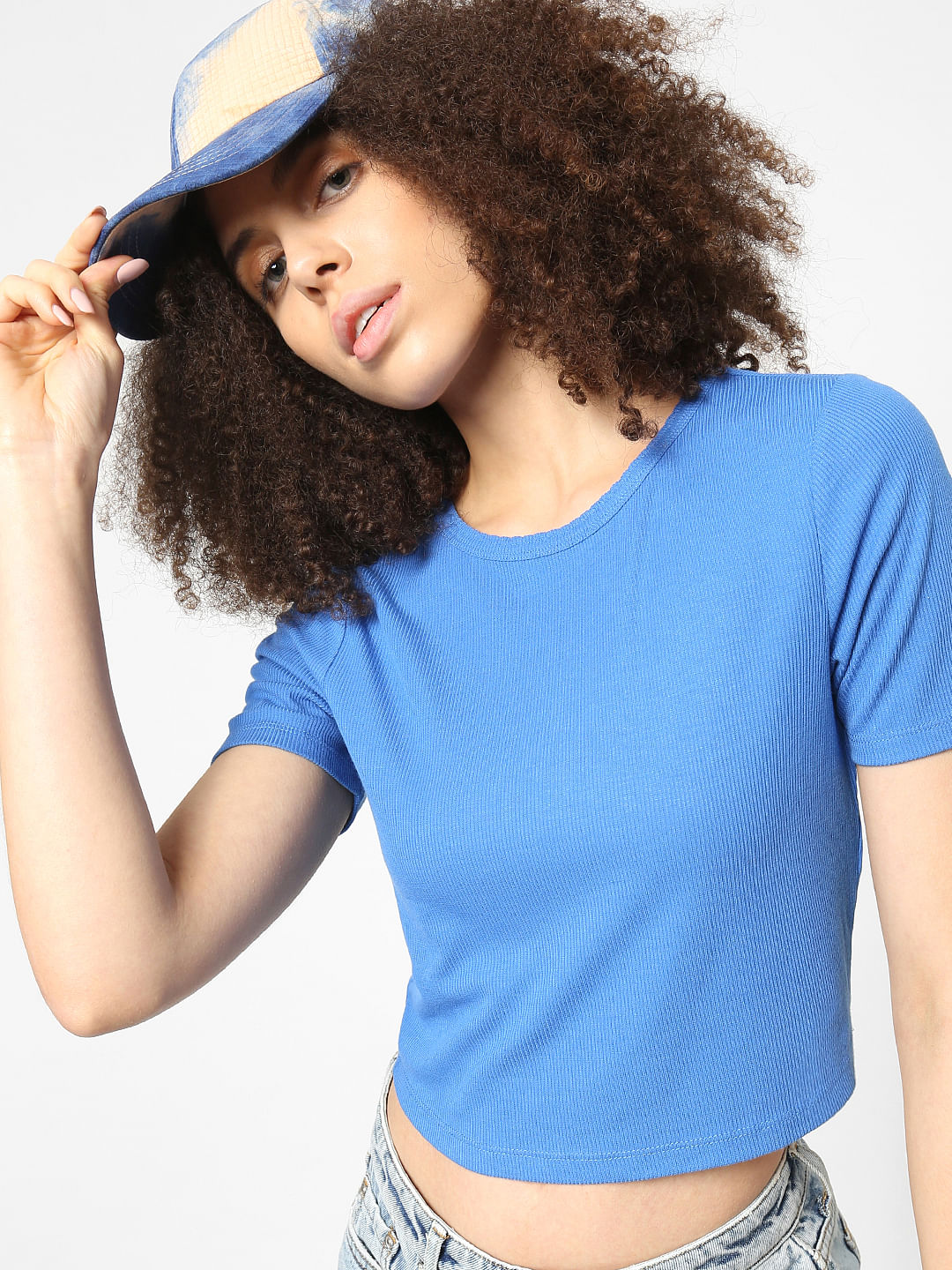 Blue Cropped T-Shirt