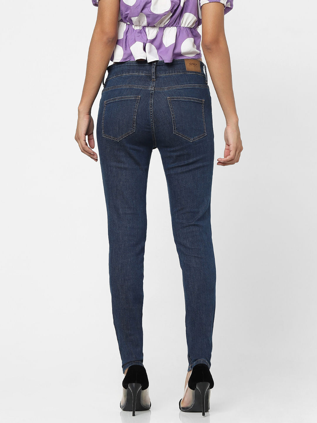 Blue High Waist Skinny Jeans