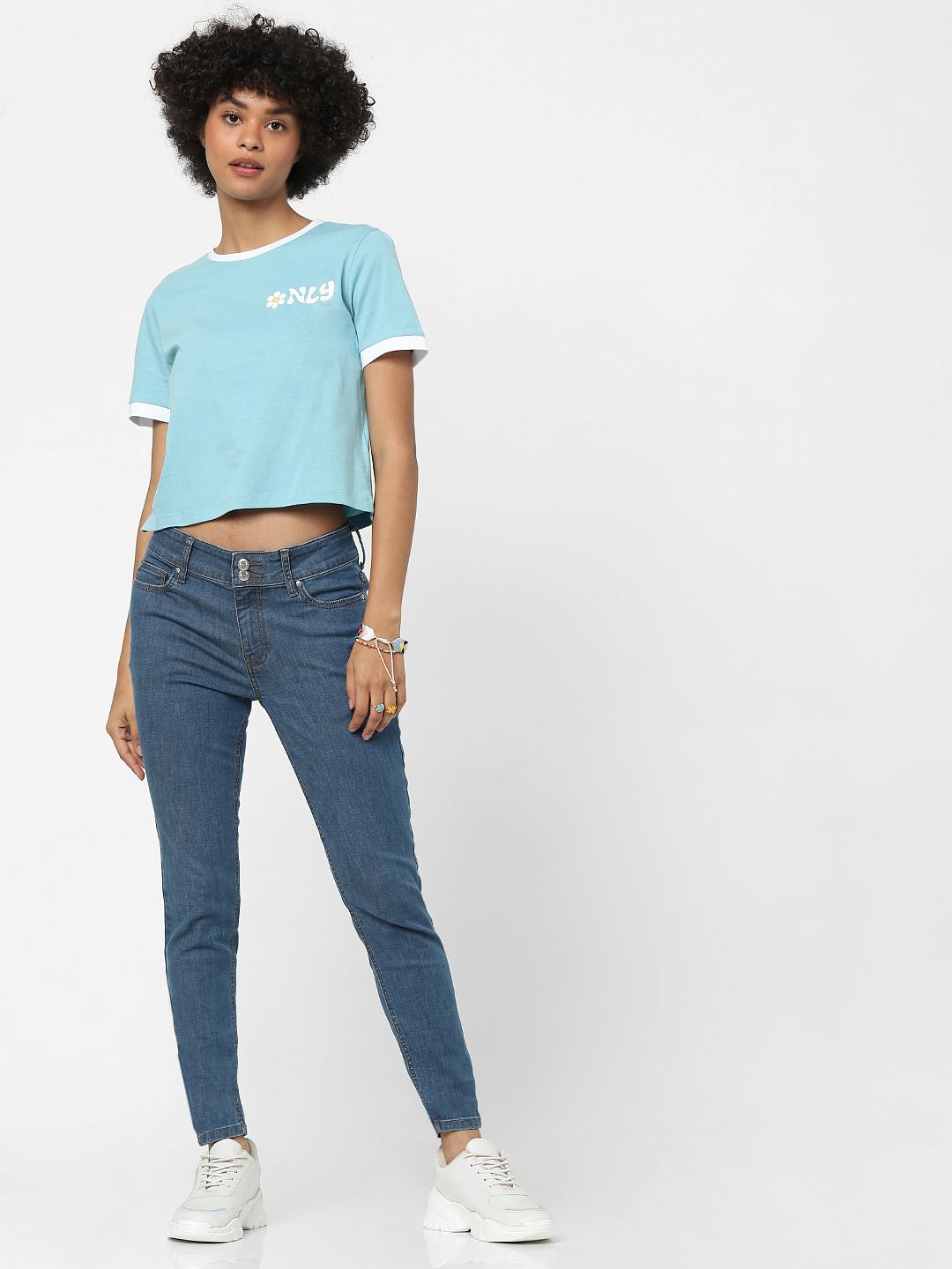 Light Blue High Waist Skinny Jeans