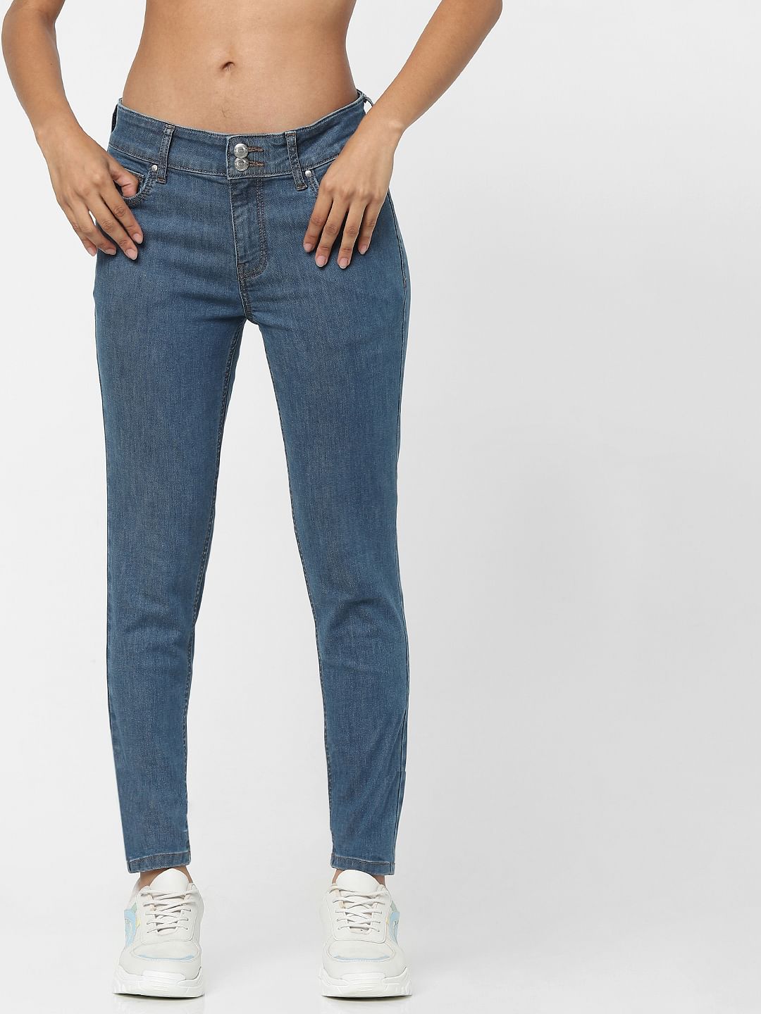 Light Blue High Waist Skinny Jeans