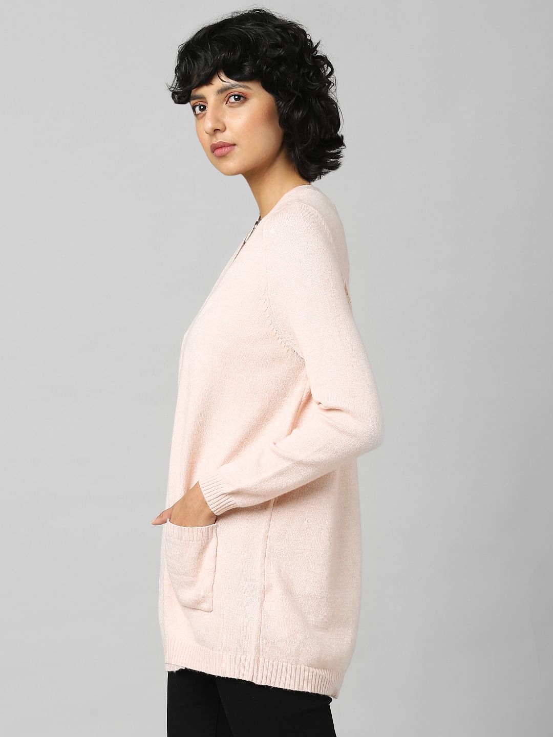 Pink Long Cardigan