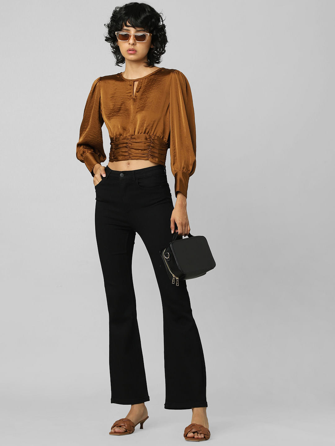 Golden Yellow Satin Top