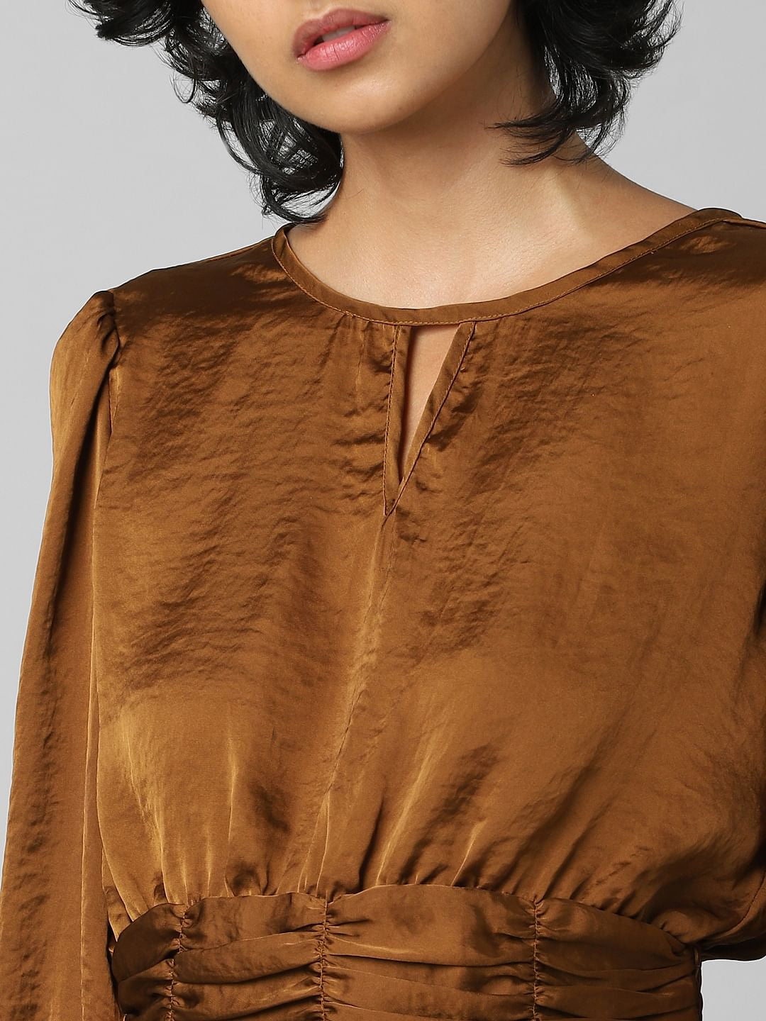 Golden Yellow Satin Top