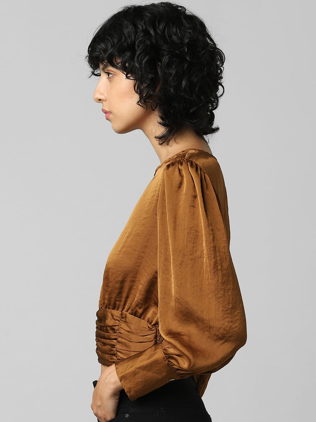 Golden Yellow Satin Top