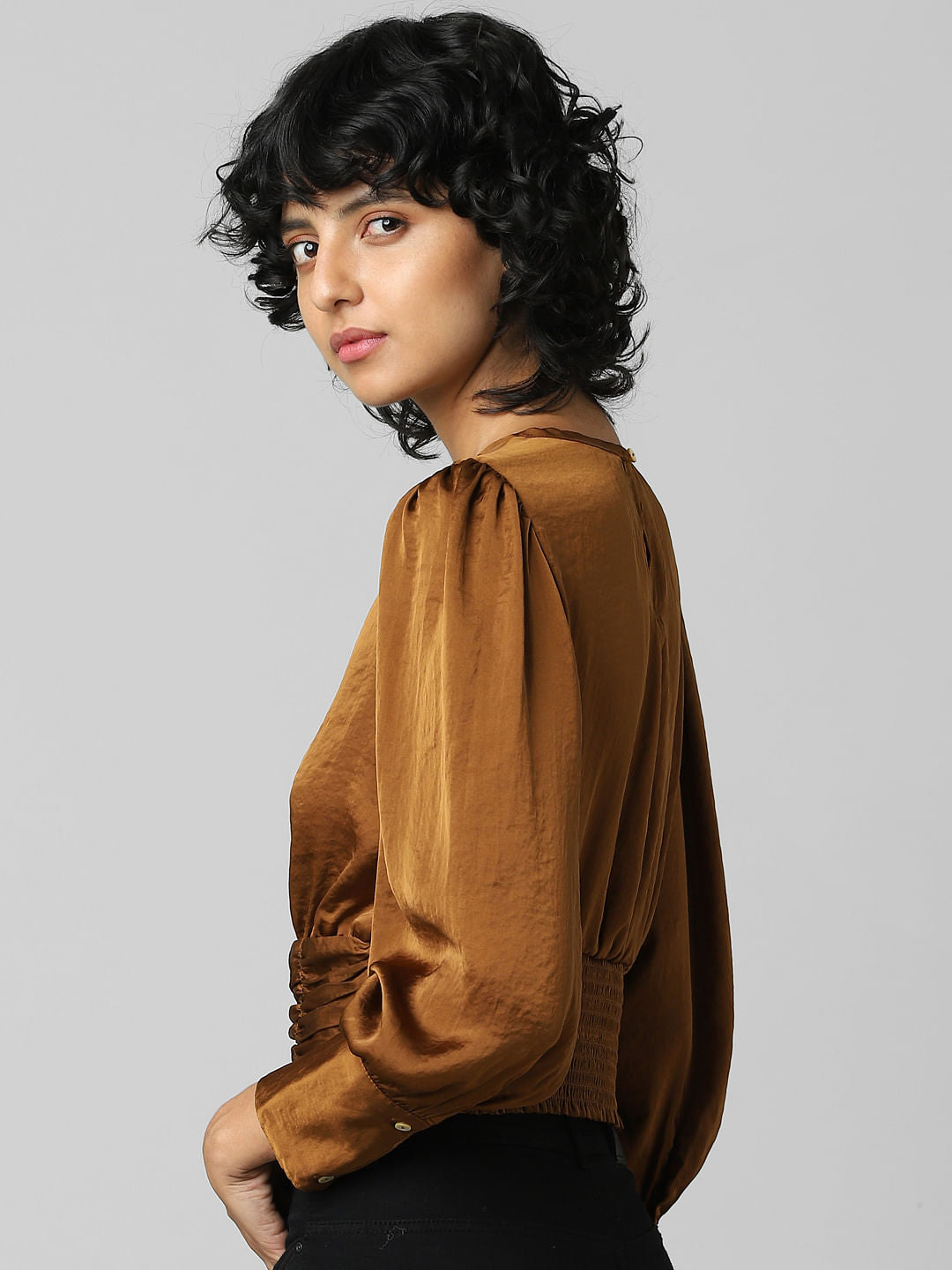 Golden Yellow Satin Top