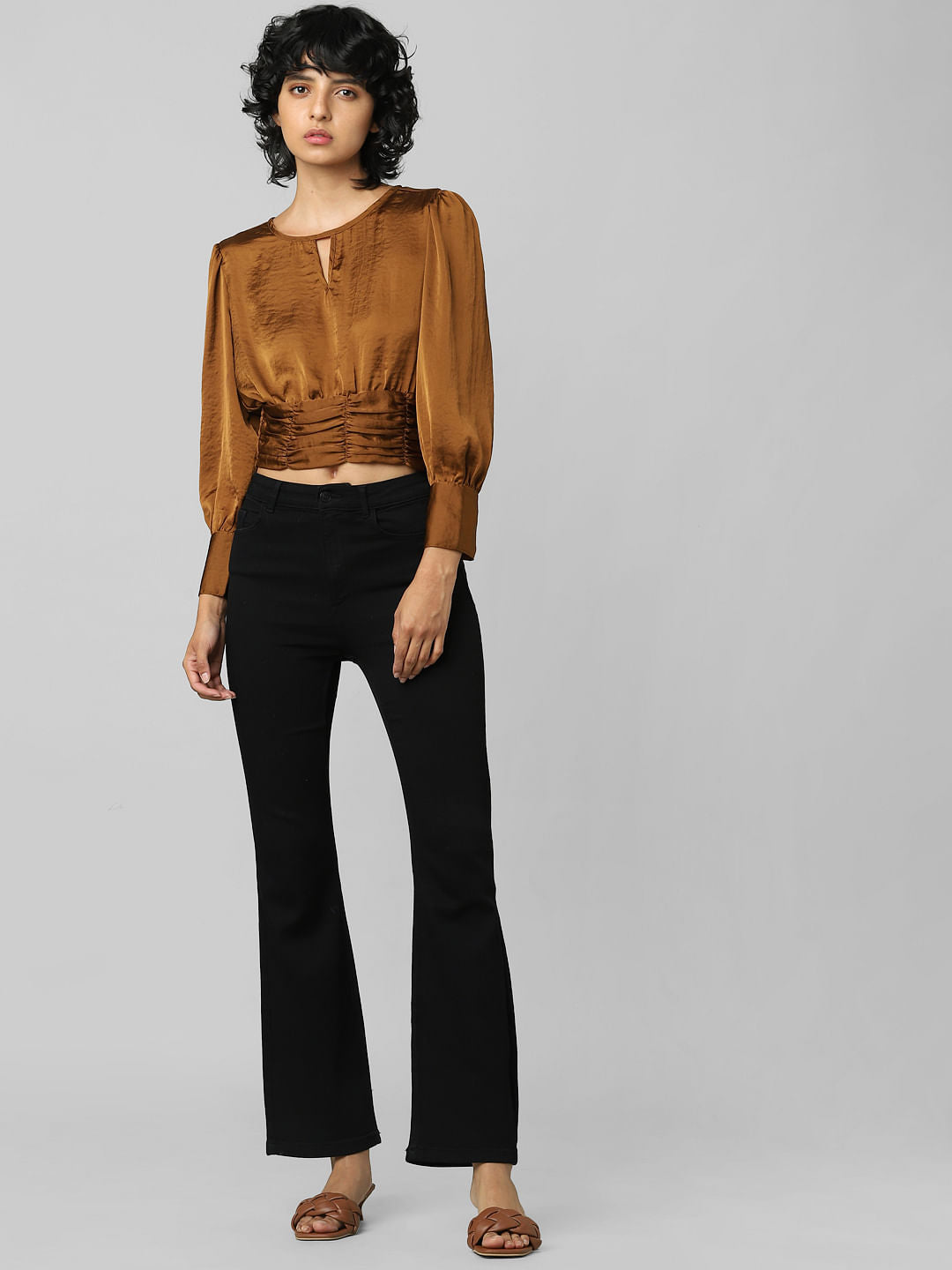 Golden Yellow Satin Top