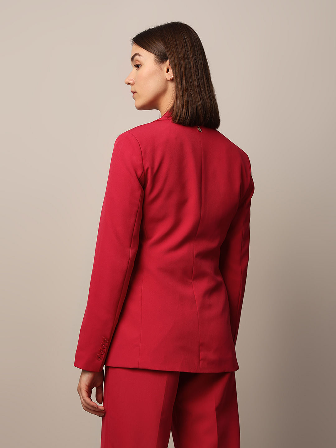 Red Tailored Co-Ord Set Blazer