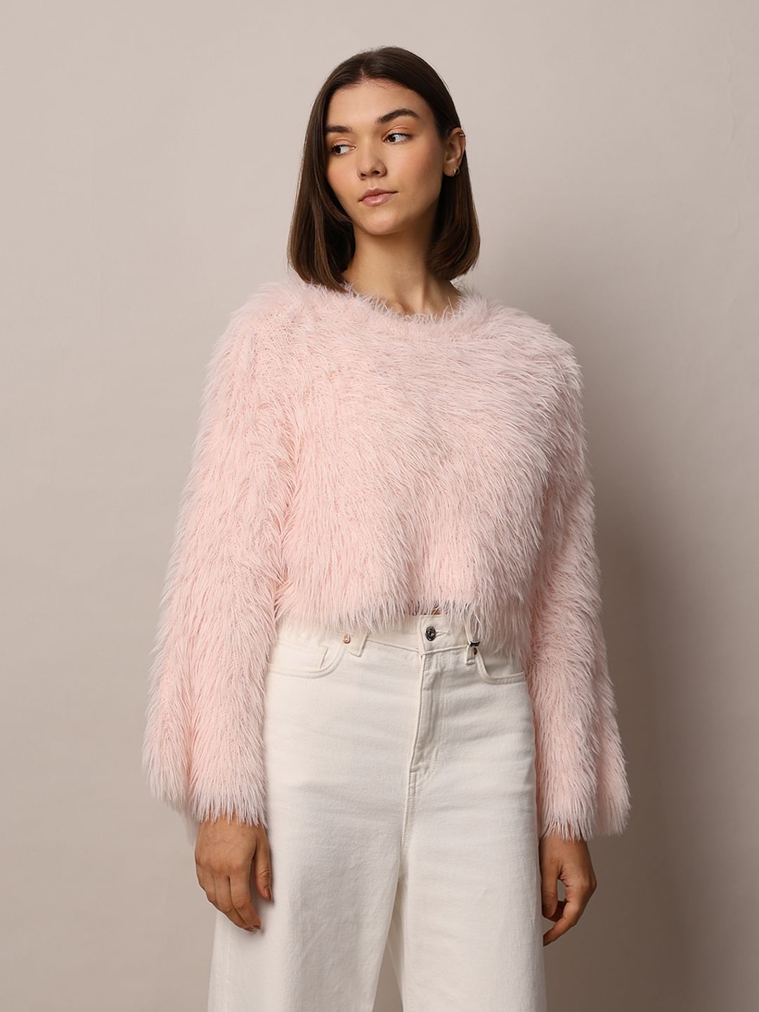 Light Pink Fuzzy Pullover