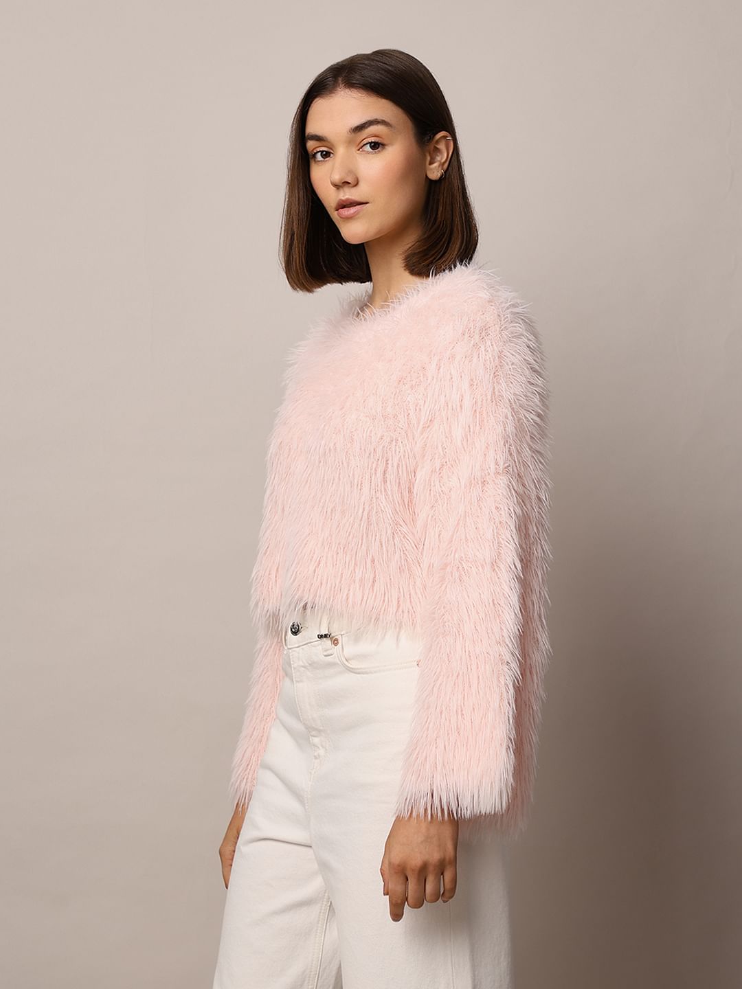 Light Pink Fuzzy Pullover