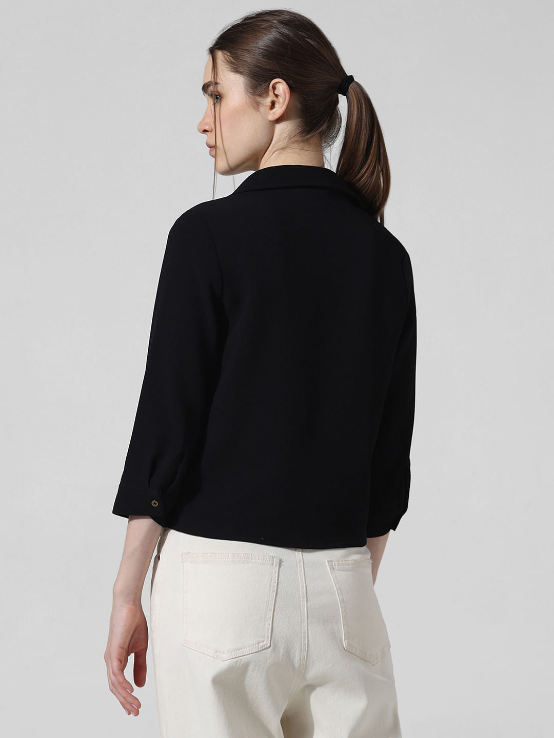 Black Textured Shirt