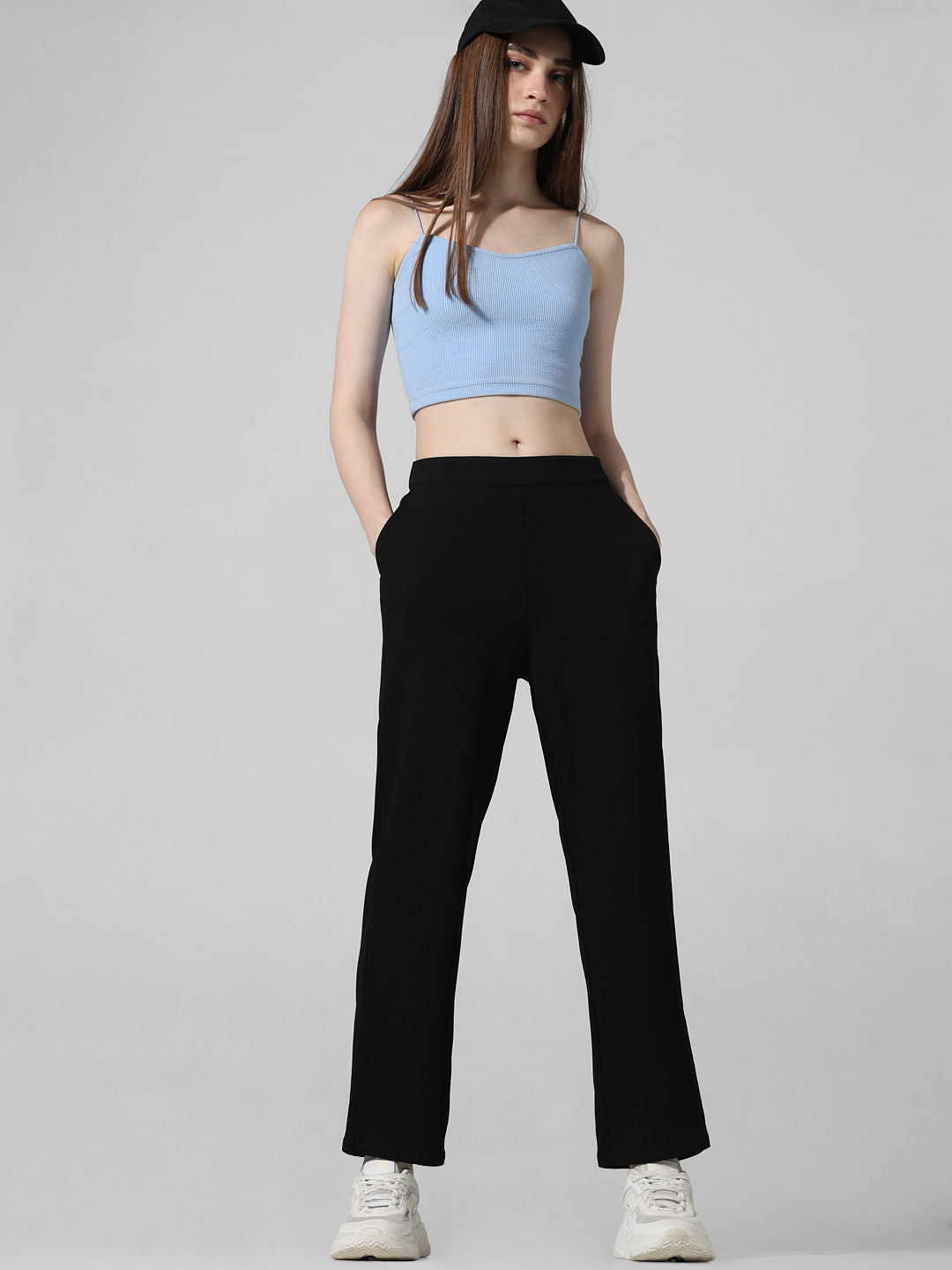 Black High Rise Pull-On Pants