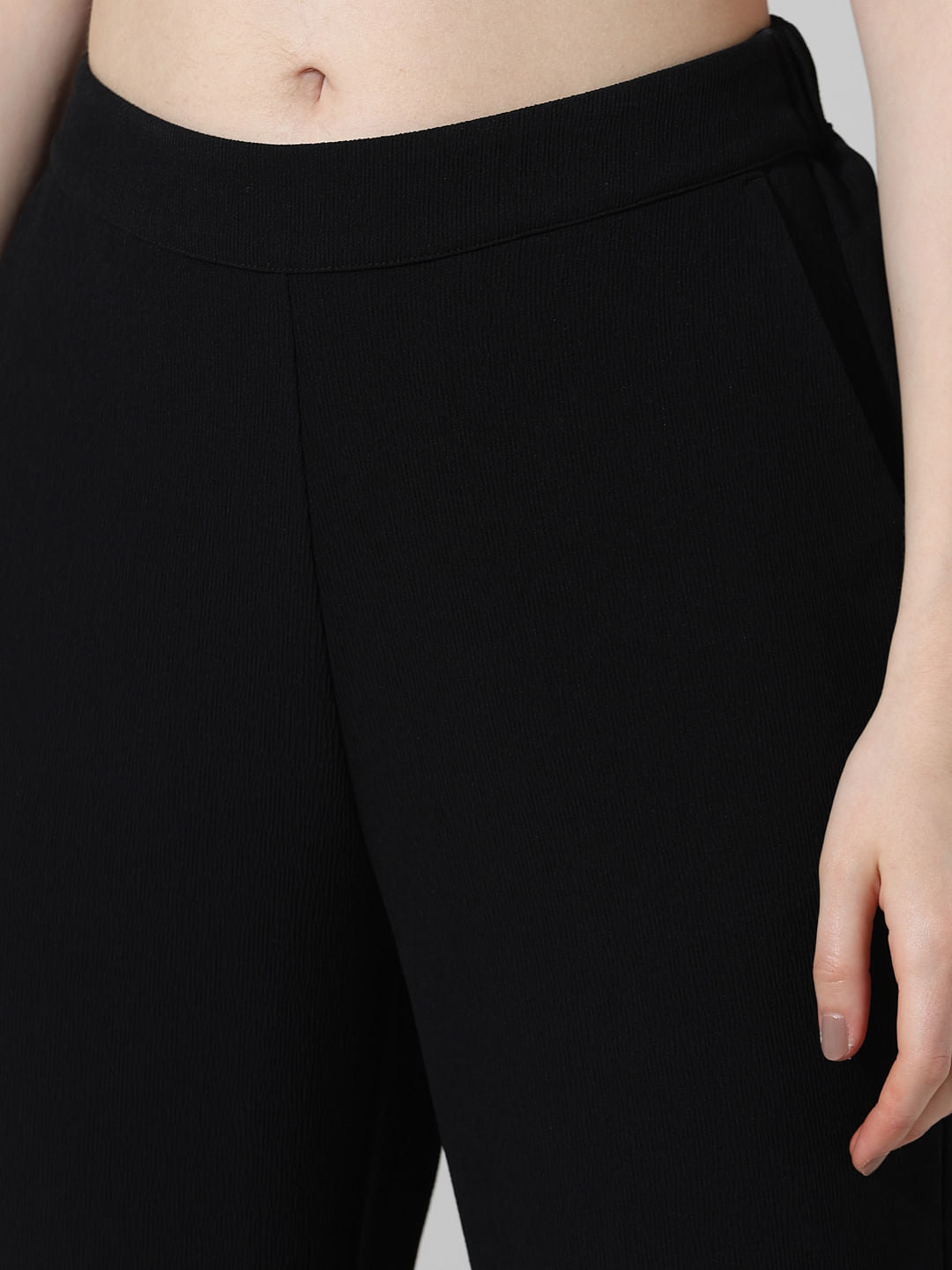 Black High Rise Pull-On Pants