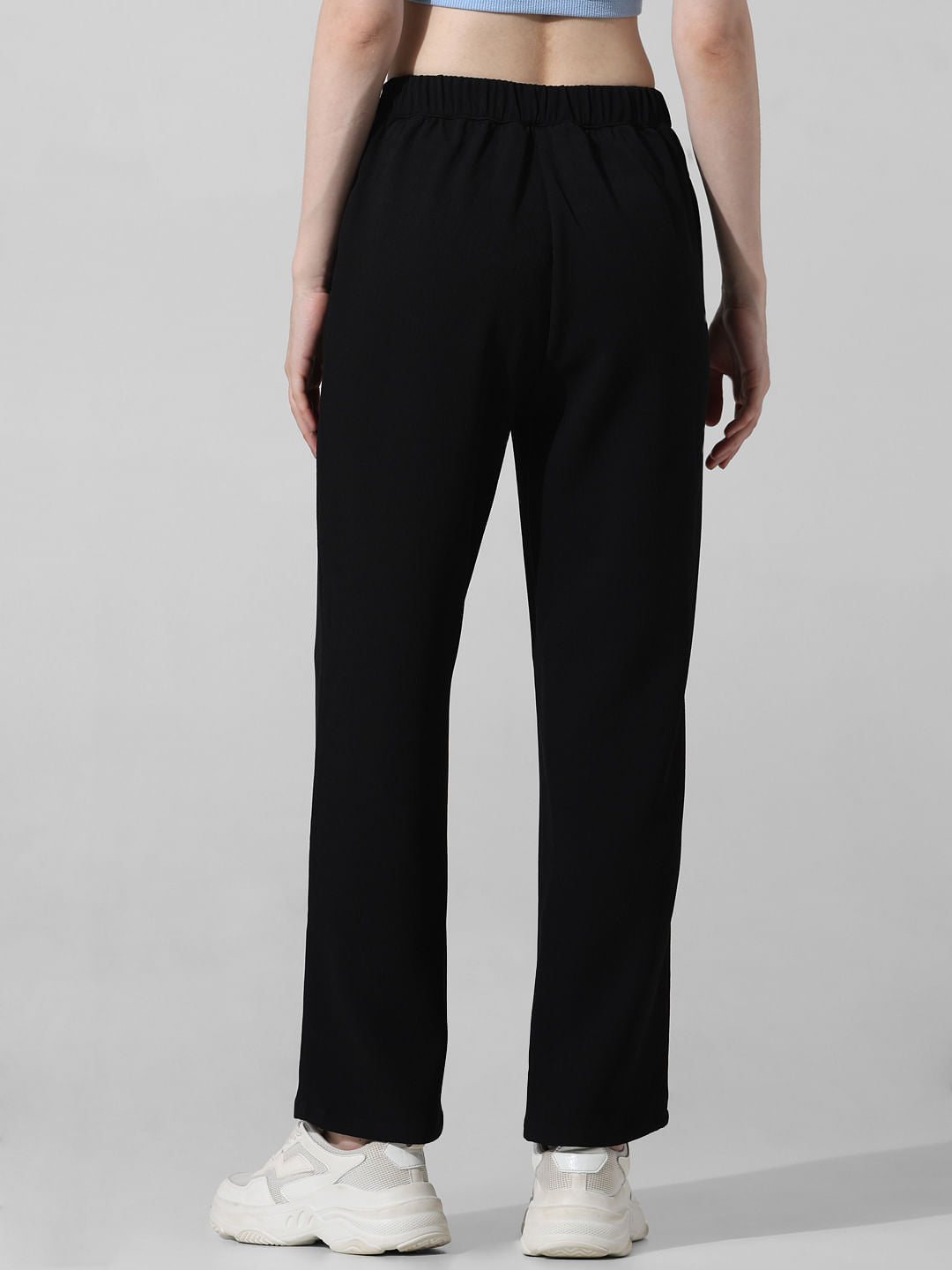 Black High Rise Pull-On Pants