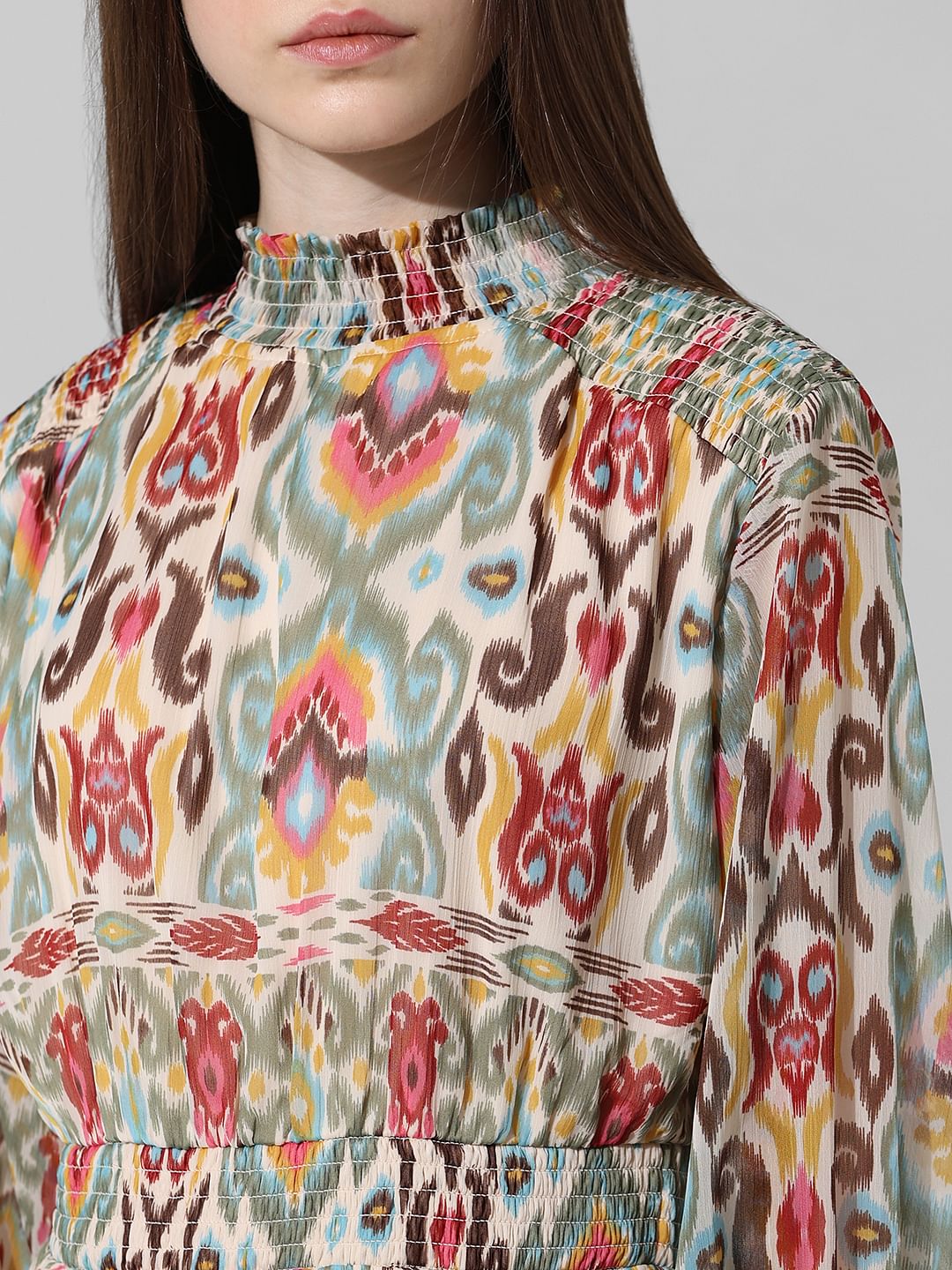 Multi-Colour Abstract Print Dress