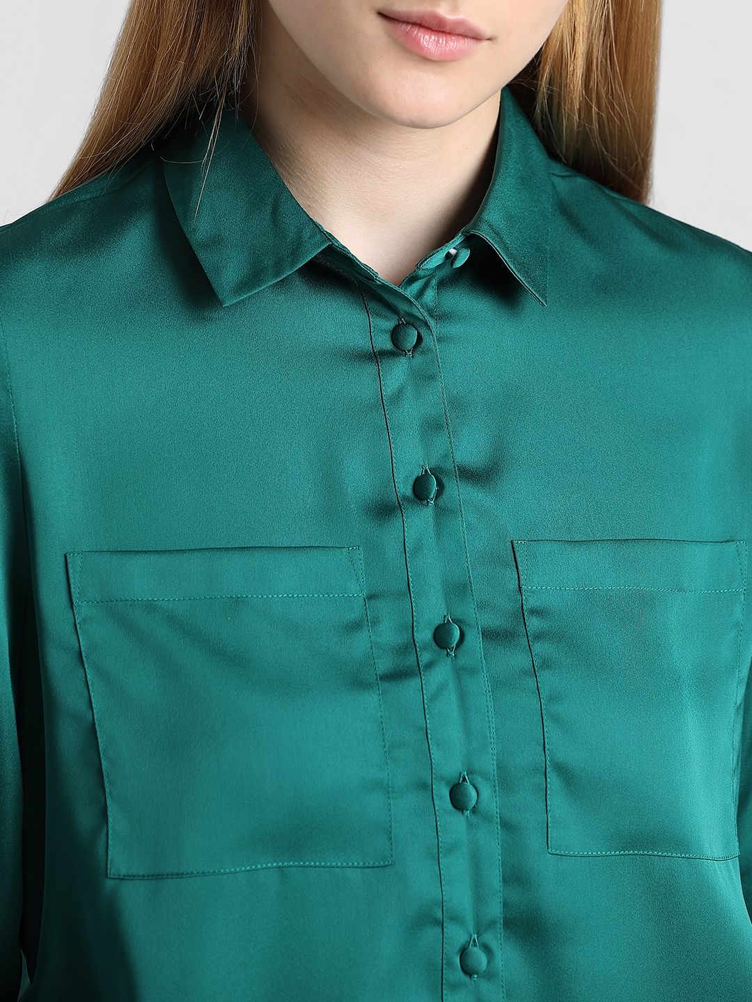 Green Satin Shirt