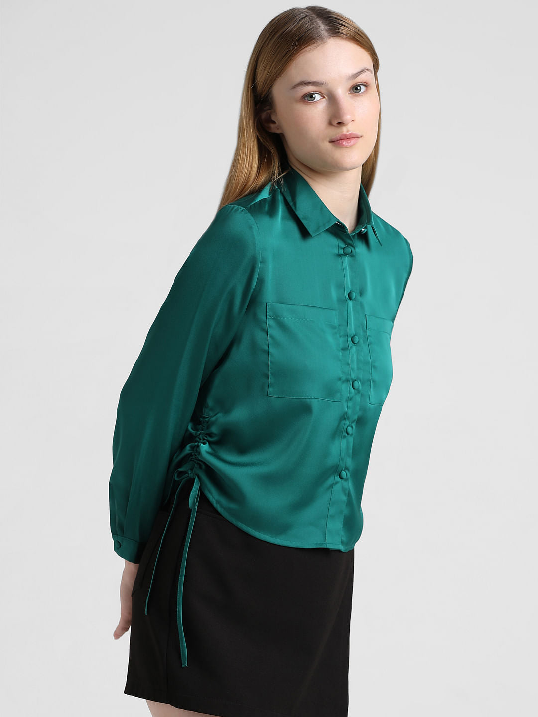 Green Satin Shirt