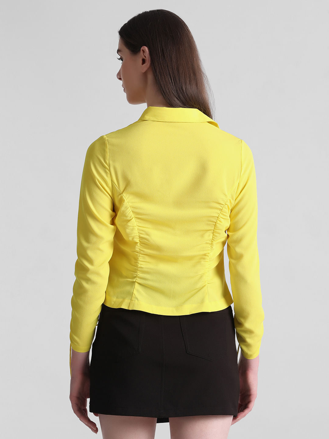 Yellow Ruched Shirt