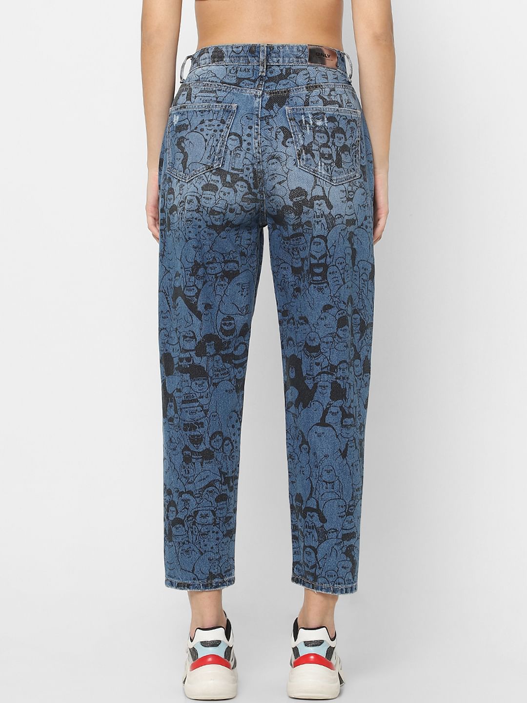 Only X Flabjacks Blue Mid Rise Slouchy Fit Co-Ord Jeans