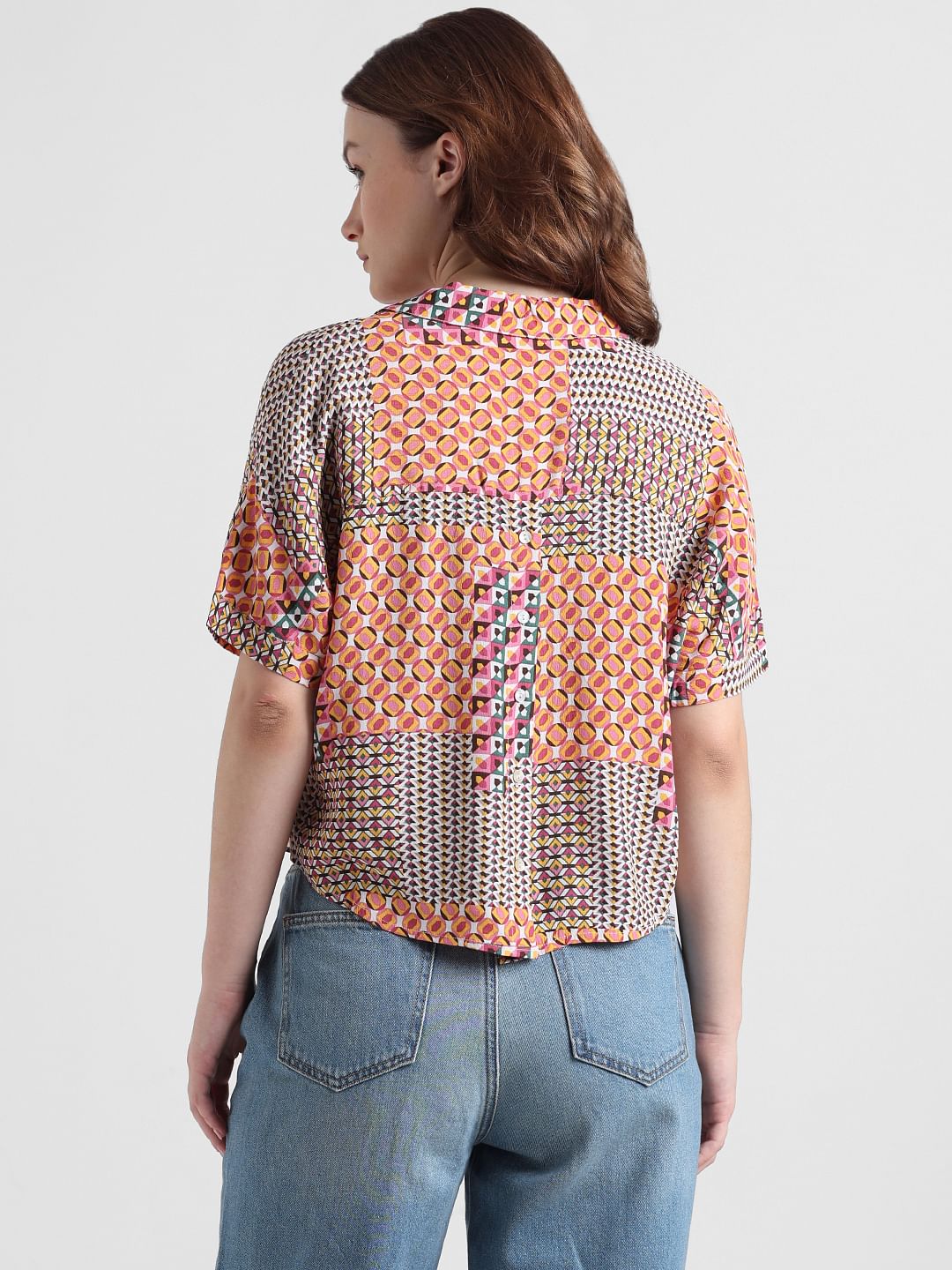 Multi-Coloured Abstract Print Shirt