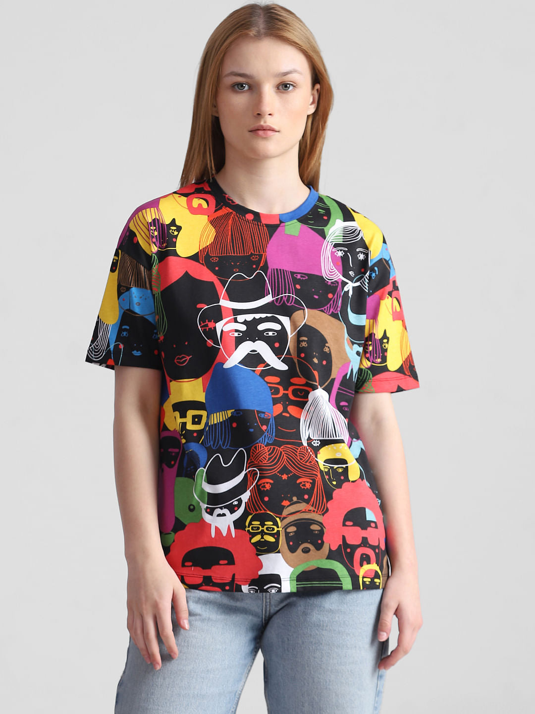 Black Graphic Print T-Shirt