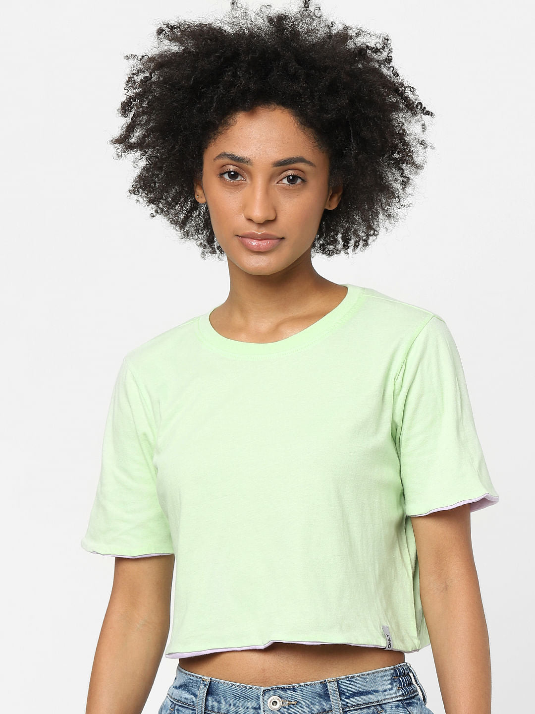Green Reversible Cropped T-Shirt