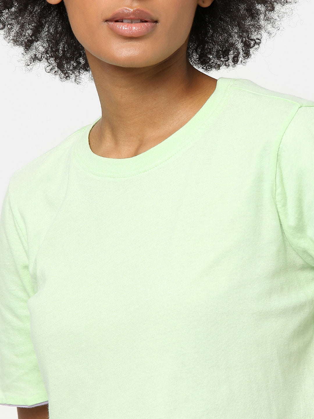 Green Reversible Cropped T-Shirt