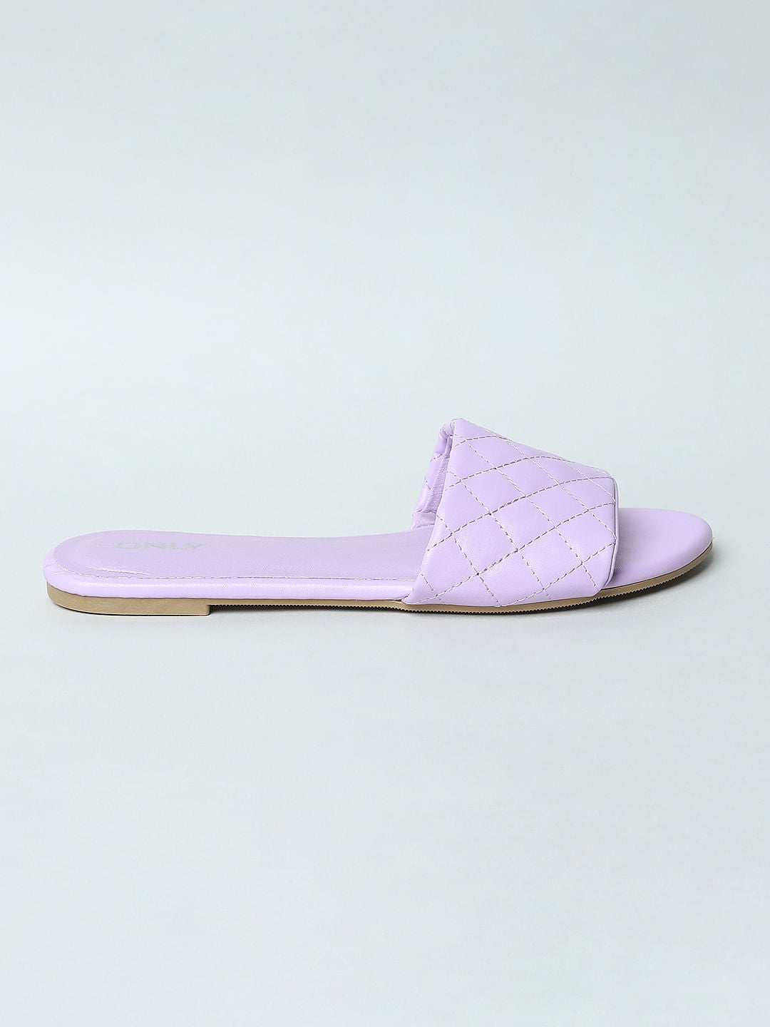 Purple Quilted Sandals