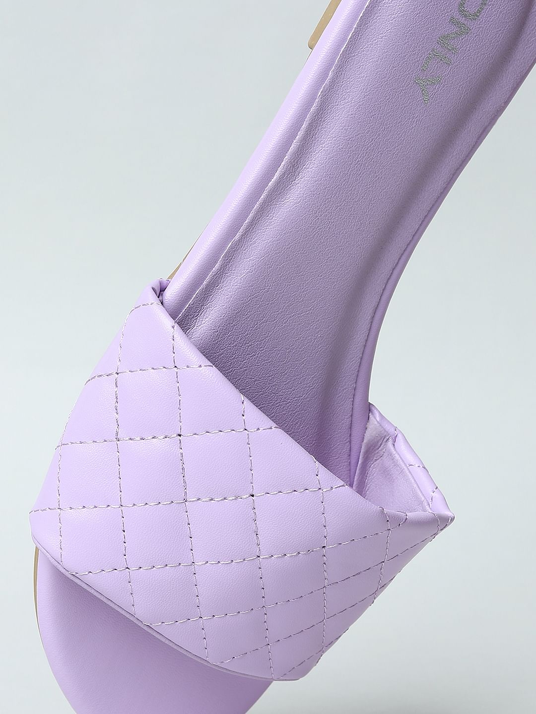Purple Quilted Sandals