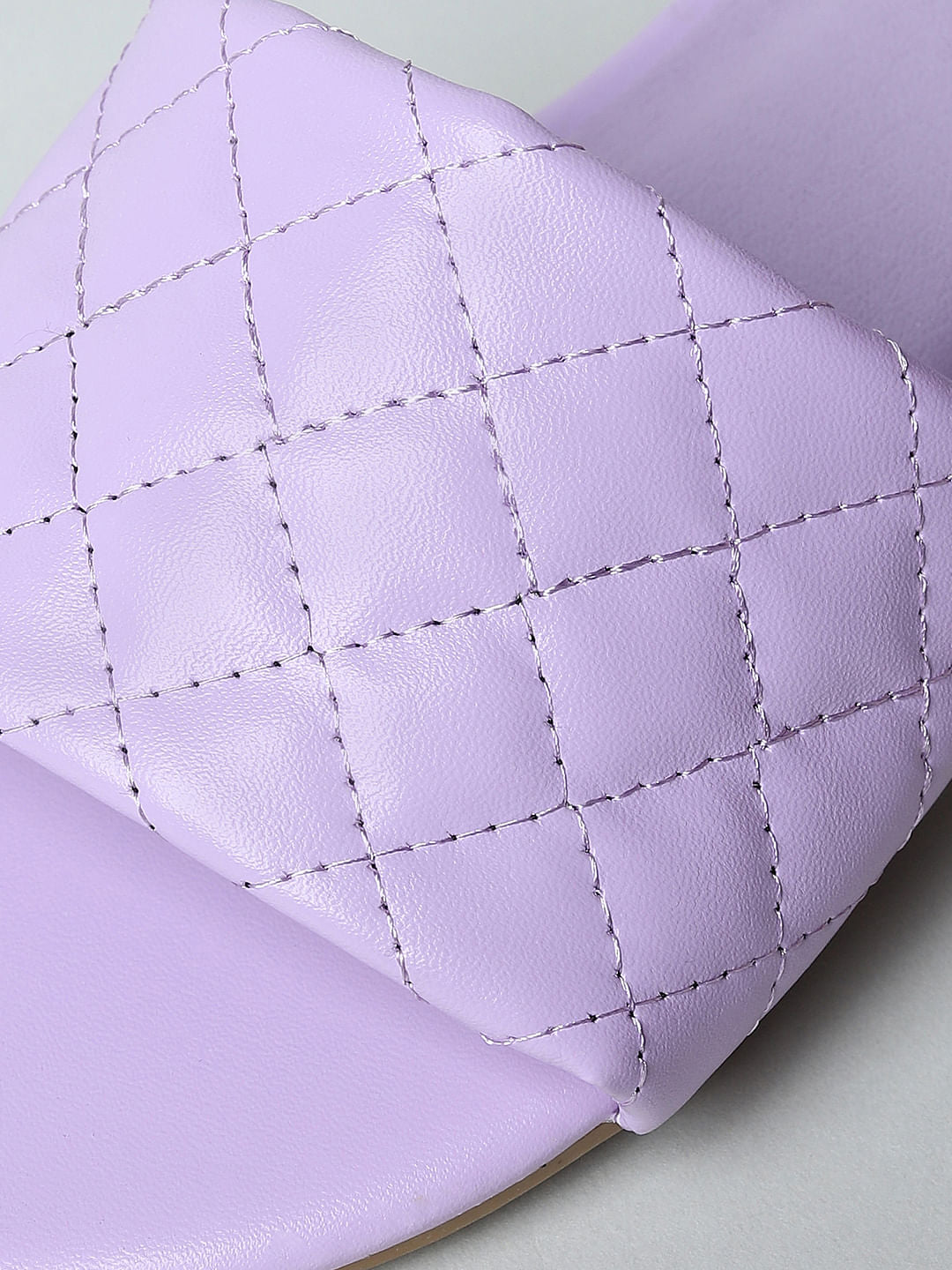 Purple Quilted Sandals