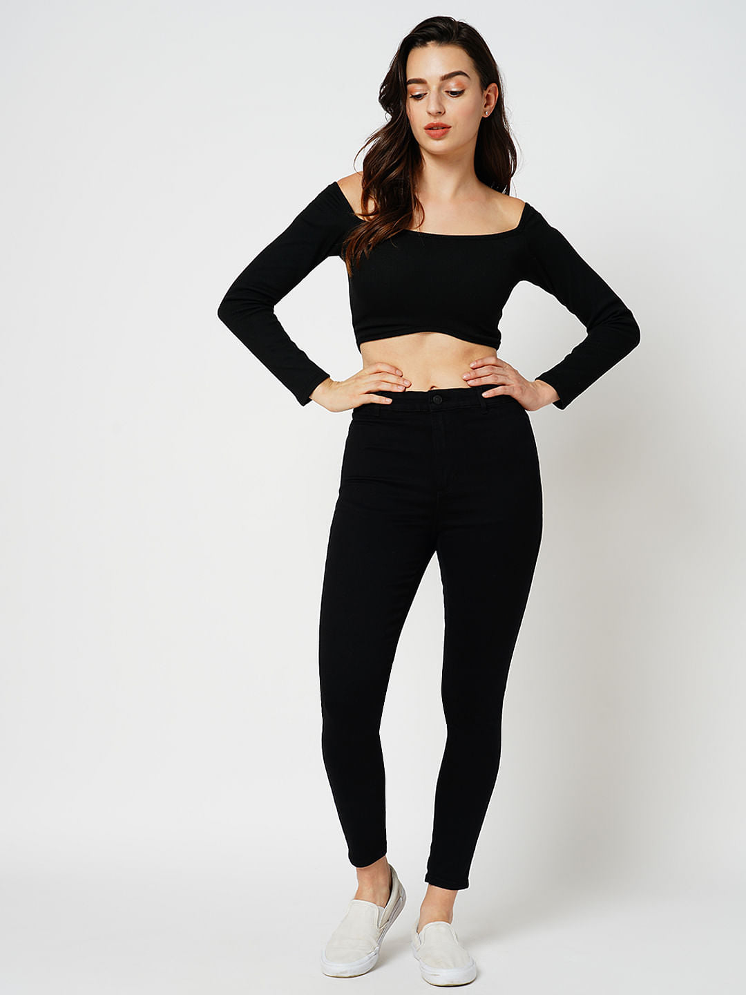Jdy By Only Black High Rise Skinny Fit Jeans