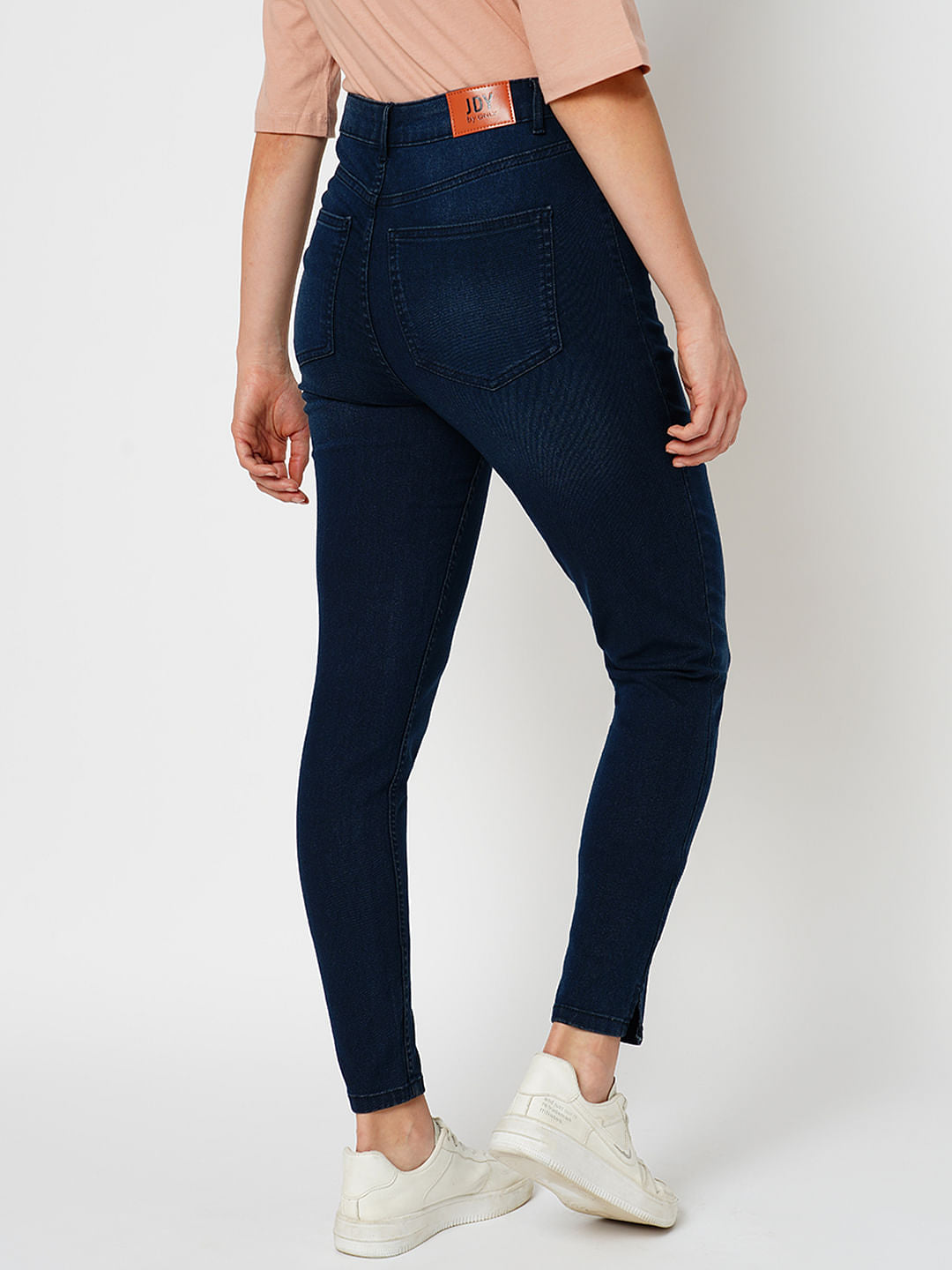 Jdy By Only Dark Blue High Rise Skinny Fit Jeggings