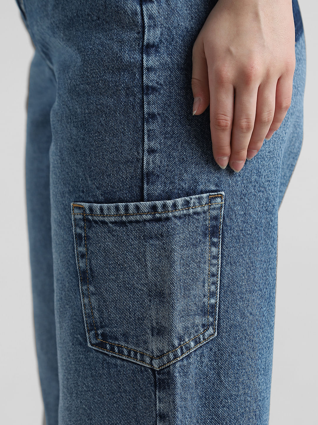 Blue High Rise Carpenter Jeans