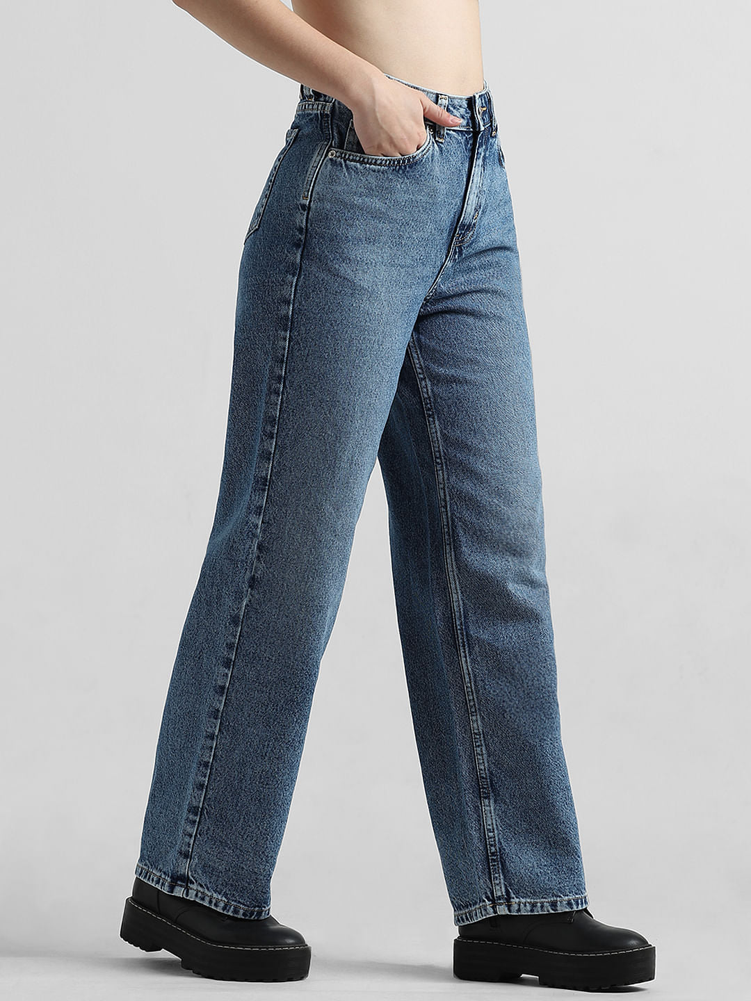 Blue High Rise Carpenter Jeans