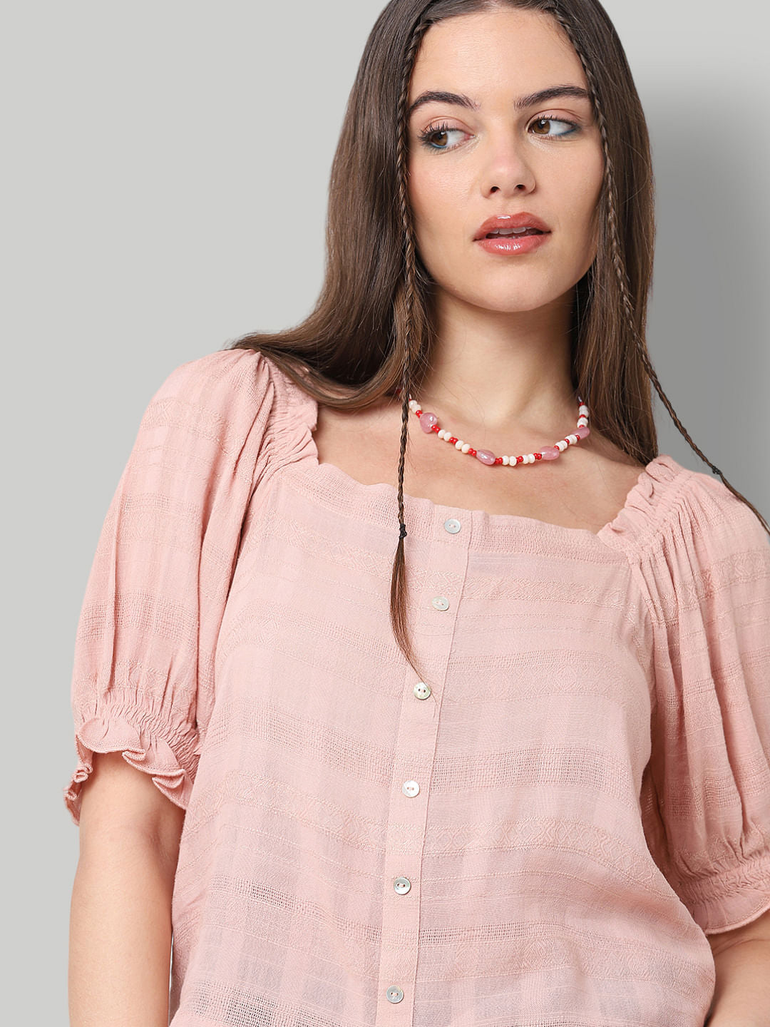 Pink Off Shoulder Top