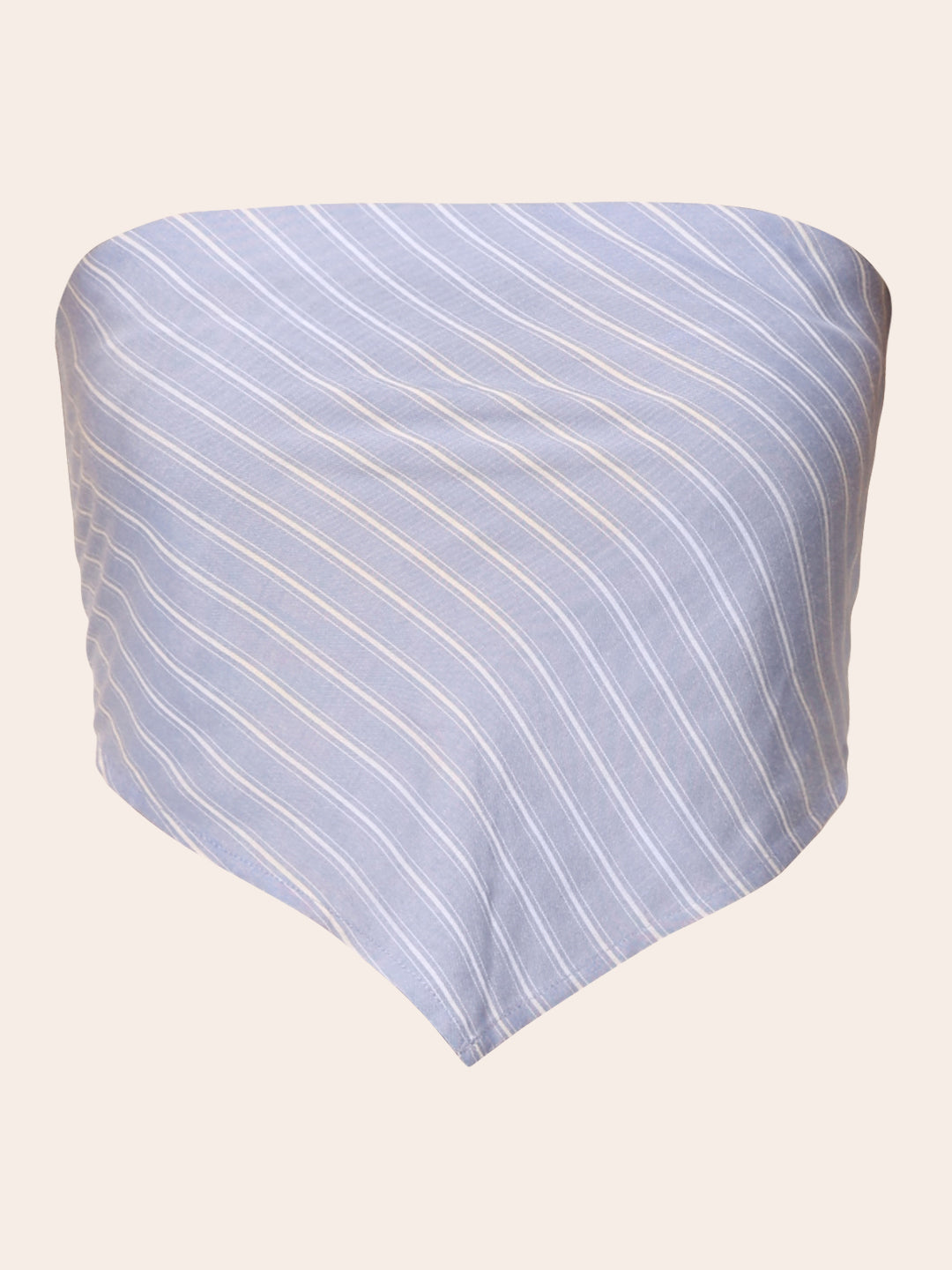 Blue Striped Scarf Top