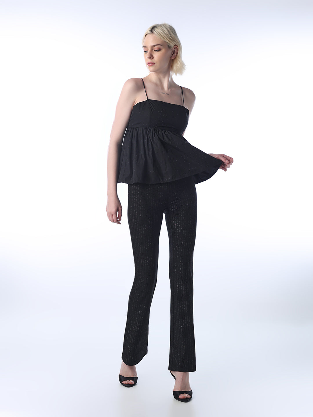 Rhinestone Detail Strappy Top