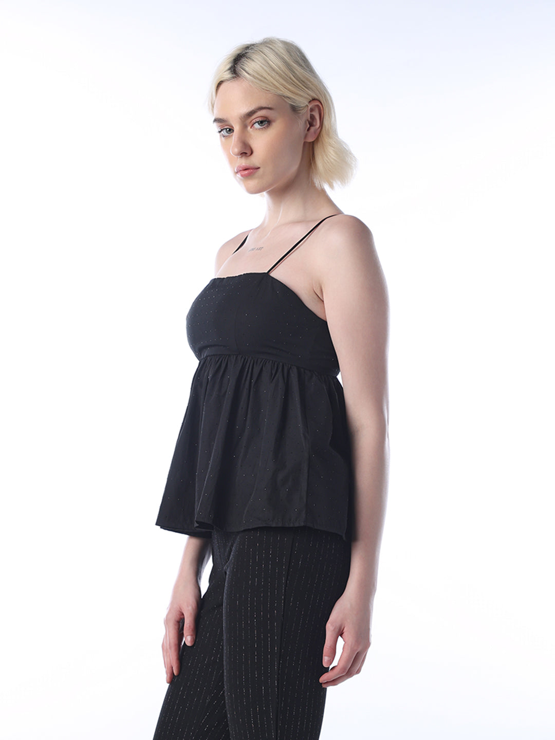 Rhinestone Detail Strappy Top