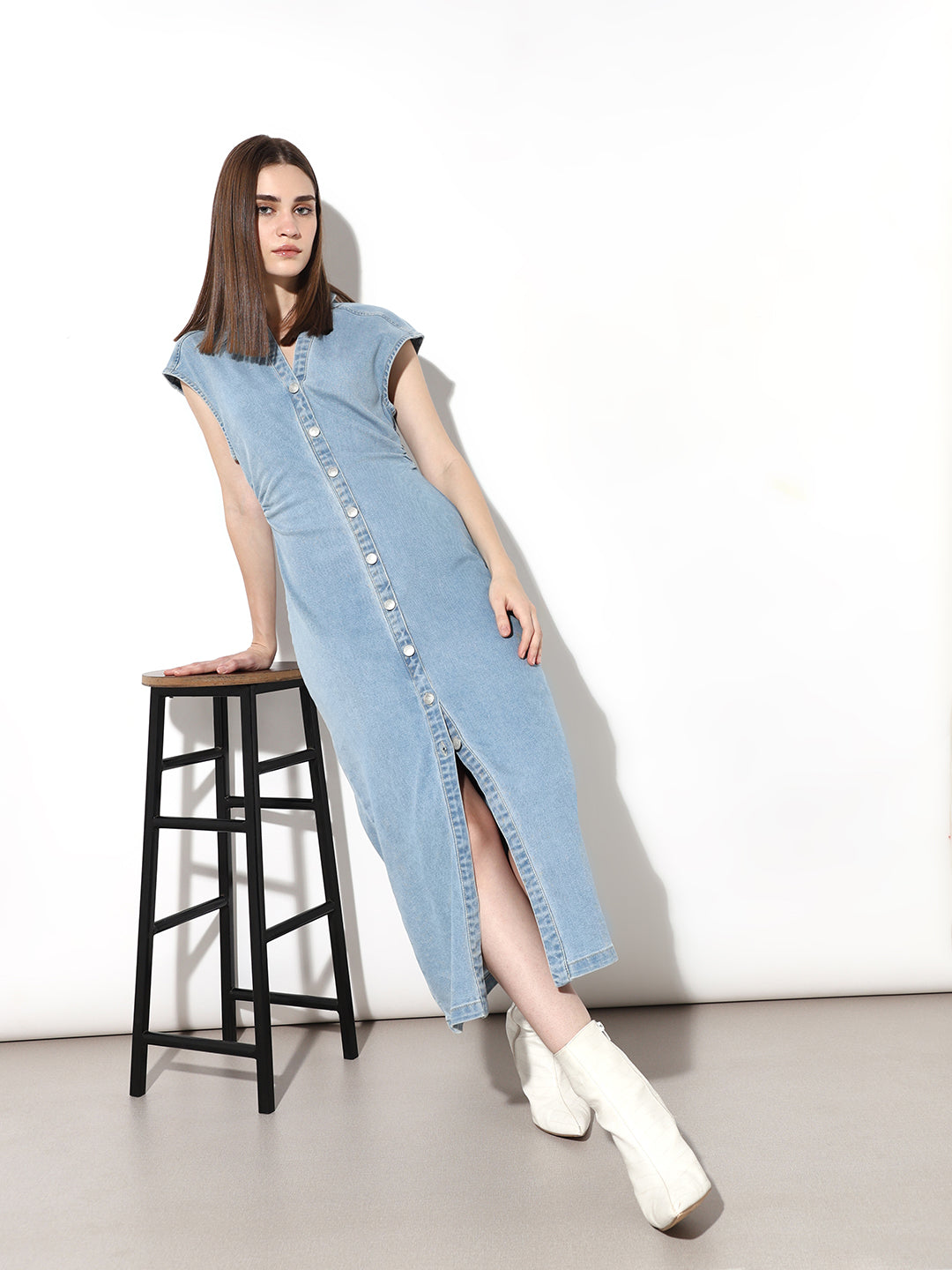 denim dress cap sleeve SweatyRocks Women's Cap Sleeve V Neck Button Front Dress A Line Ruffle Hem  Denim Short Dresses Medium Wash S at Amazon Women's Clothing store