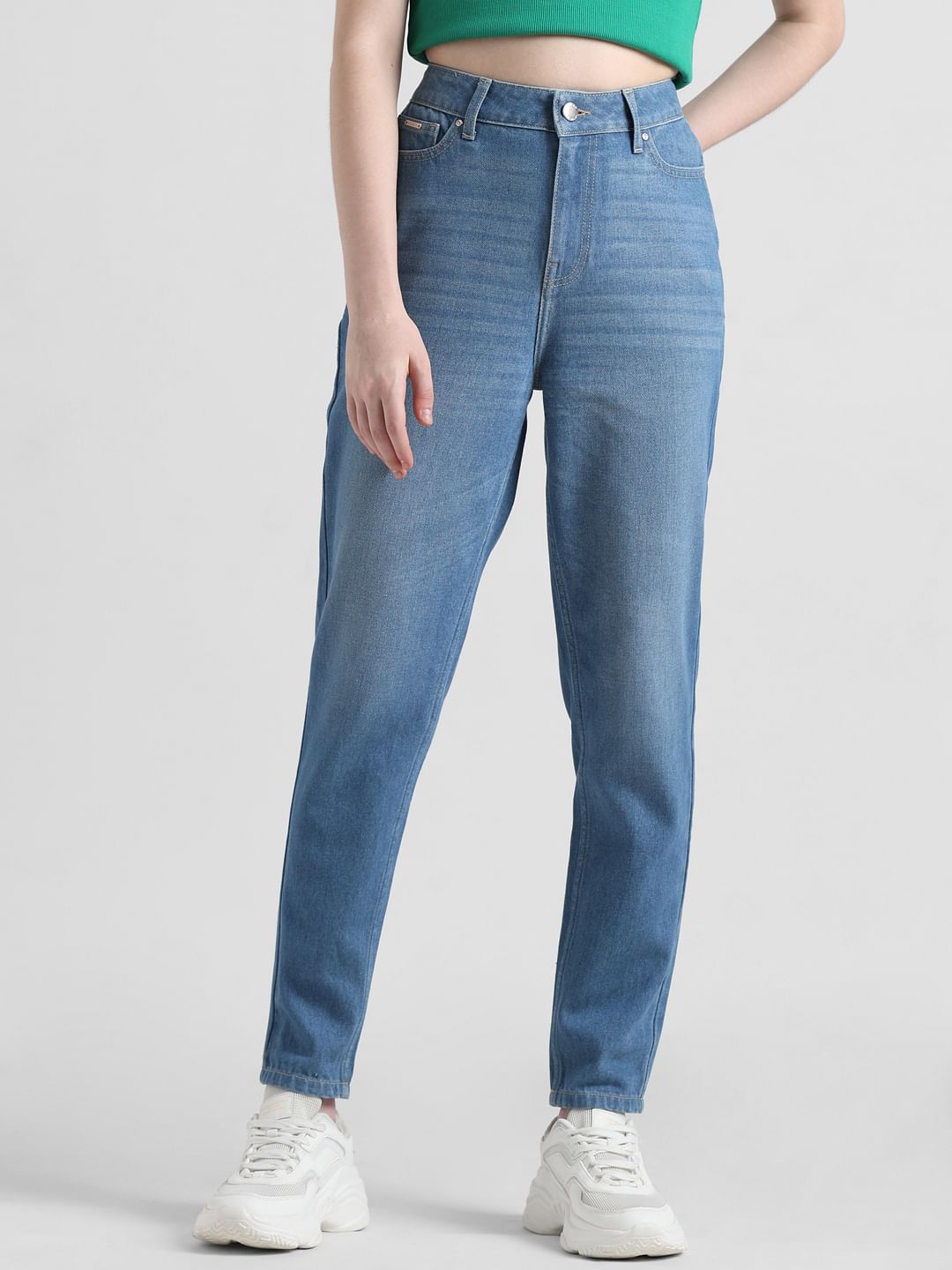 Light Blue High Rise Emily Straight Fit Jeans
