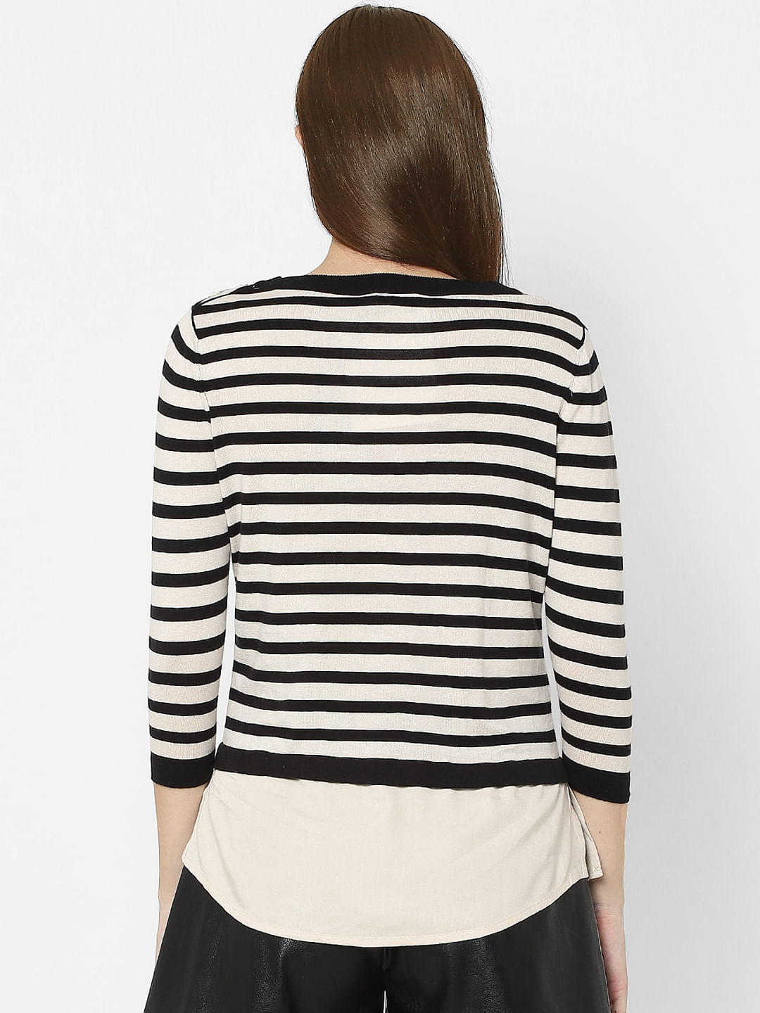 Beige Striped Pullover