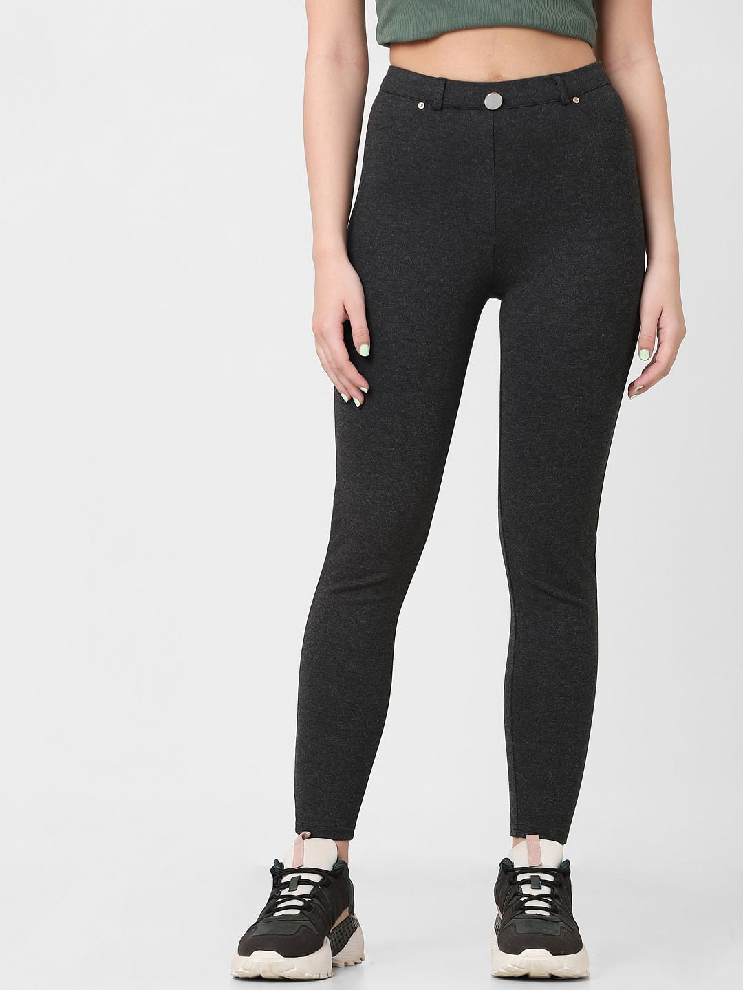 Dark Grey High Rise Leggings
