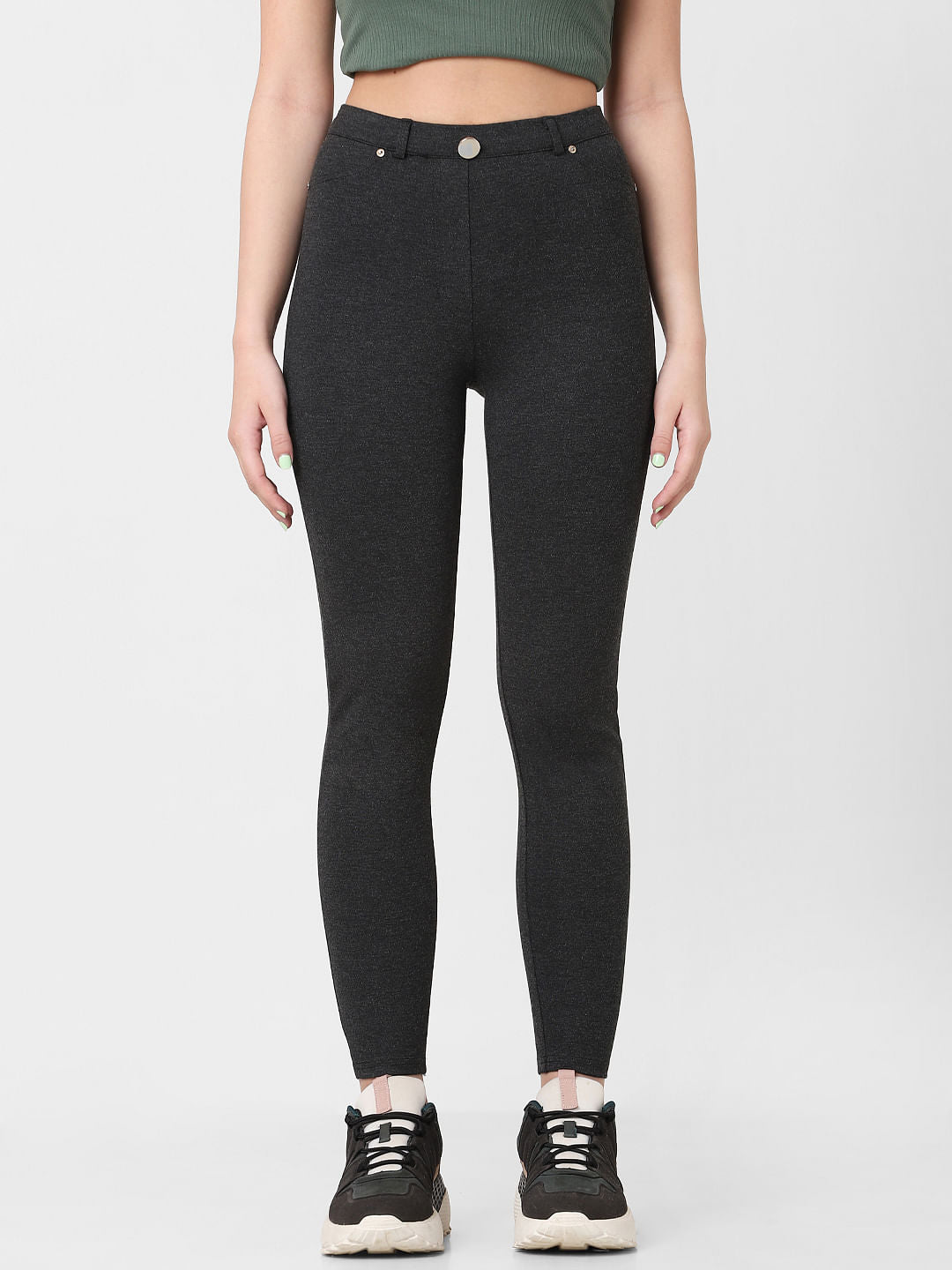 Dark Grey High Rise Leggings