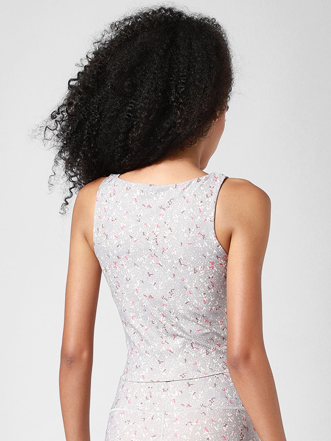 Grey Printed Co-Ord Training Top