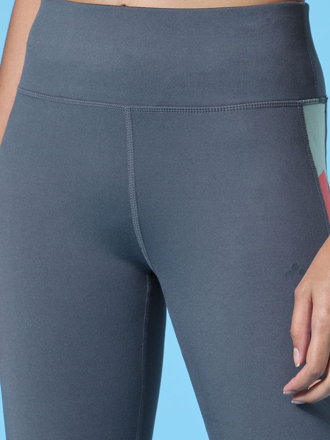 Play Grey High Rise 3/4Th Training Tights