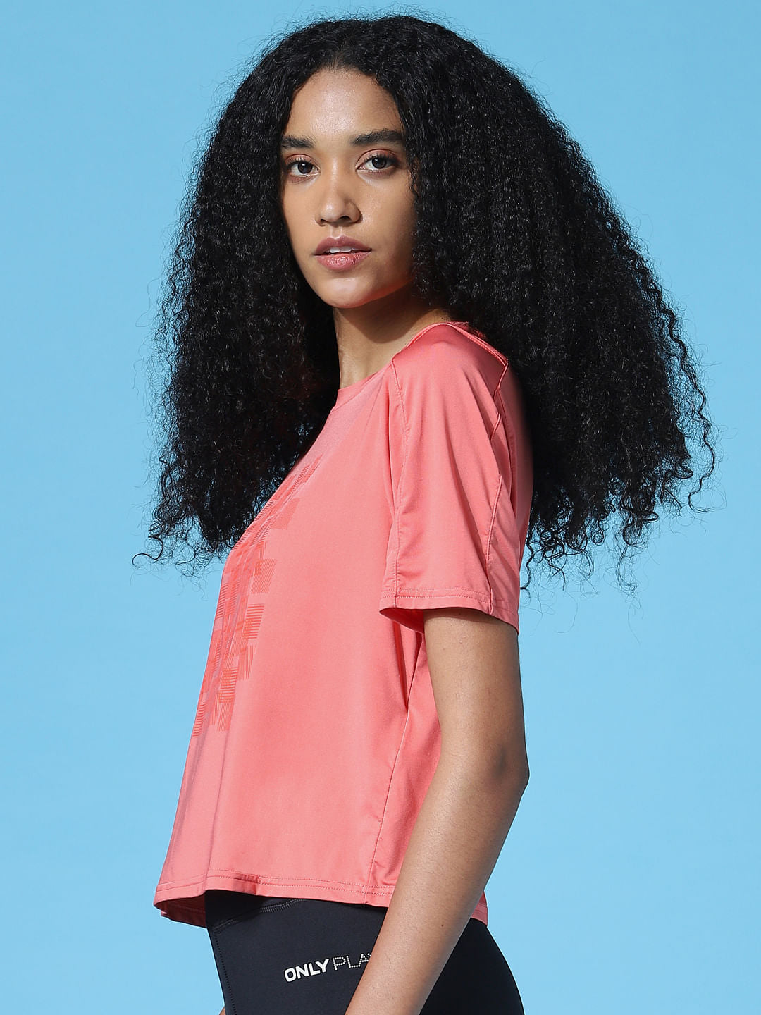 Play Coral Cropped Training T-Shirt