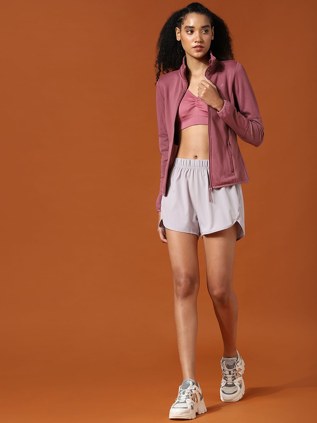 Play Grey High Rise Loose Training Shorts