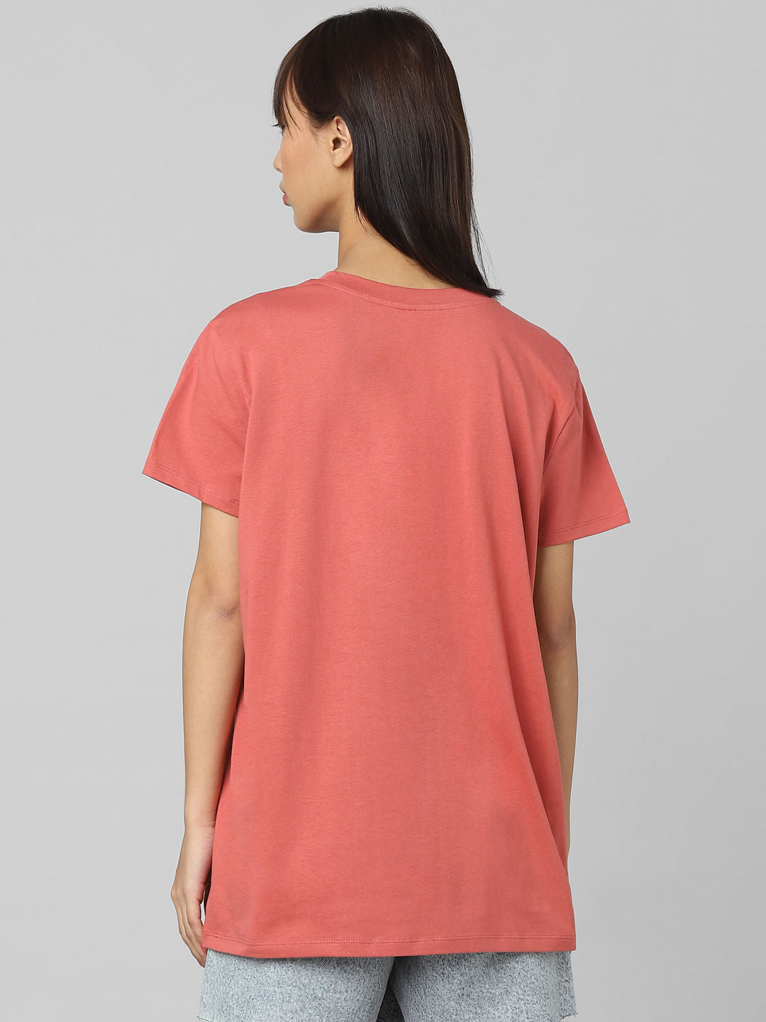 Peach Graphic Print T-Shirt