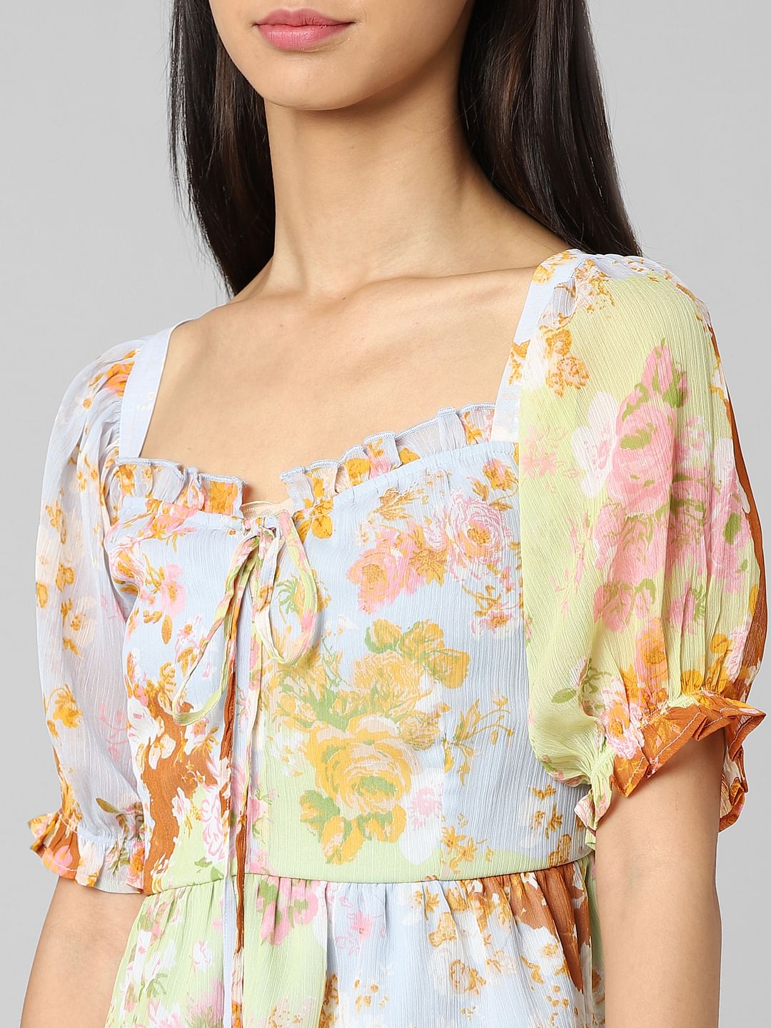 Green Floral Co-Ord Set Top