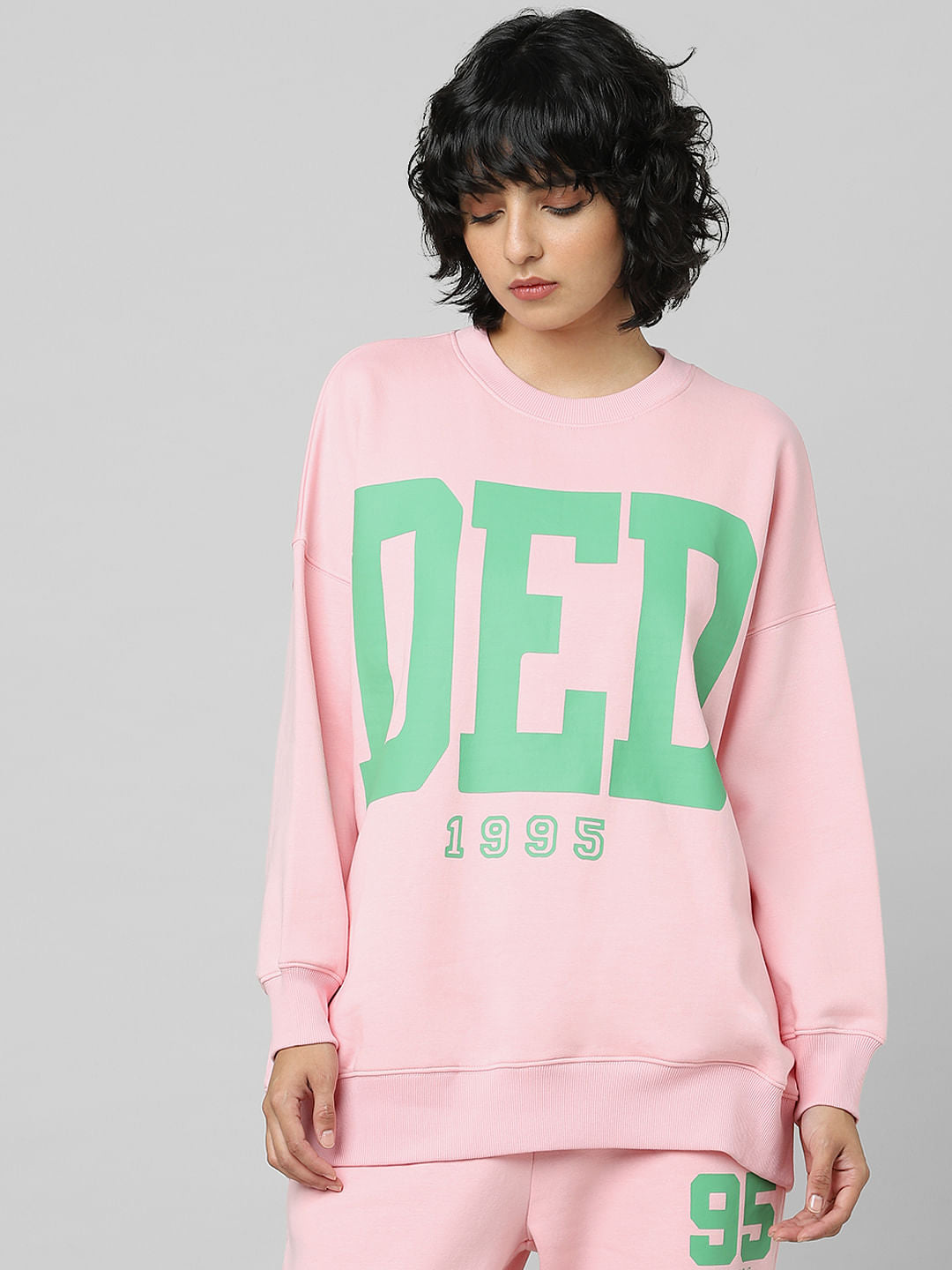 Pink Co-Ord Oversized Sweatshirt